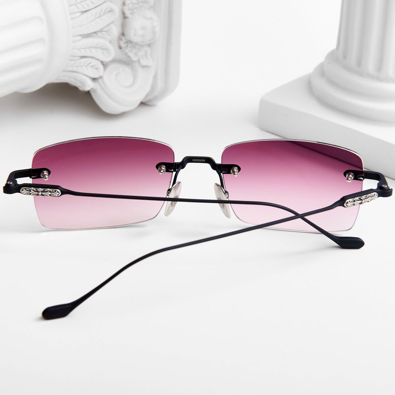 Chrome Hearts CHROME HEARTS SOFFFFFFFFERS II MATTE BLACK/SHINY SILVER VIESTA LENS SUNGLASSES Size ONE SIZE - 7 Thumbnail