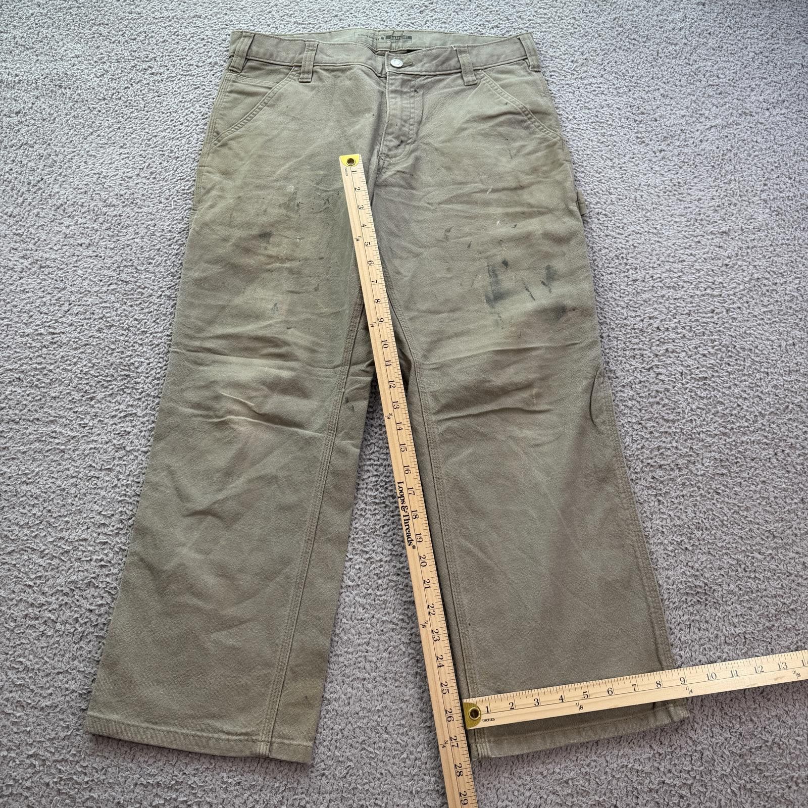 Carhartt Carhartt Relaxed Fit Carpenter Pants Tan Workwear 33x28 Size US 33 - 4 Thumbnail