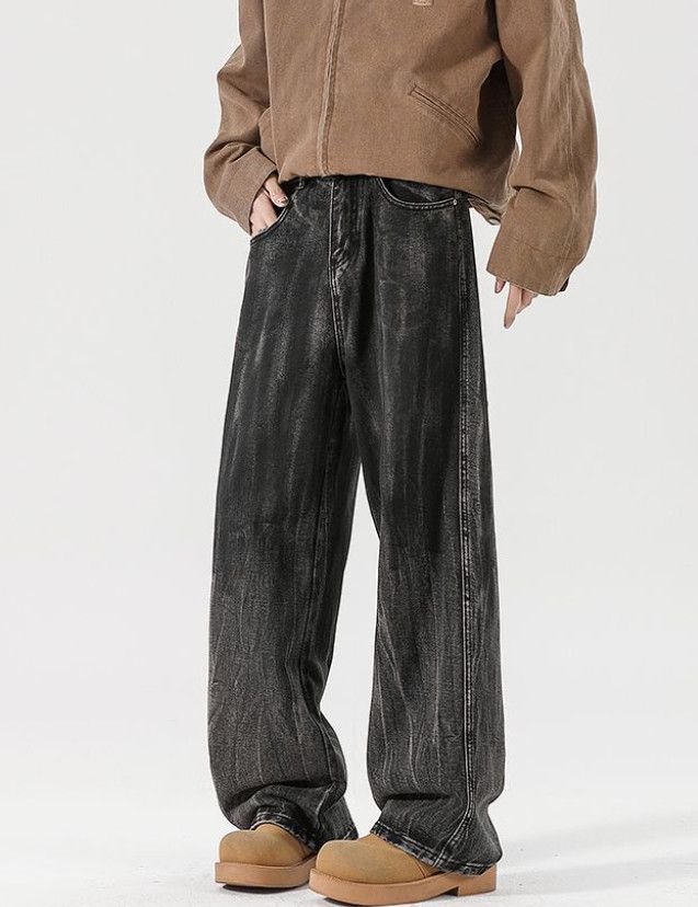 Japanese Brand American high street tie-dye baggy wide-leg jeans for men Size US 32 / EU 48 - 3 Thumbnail