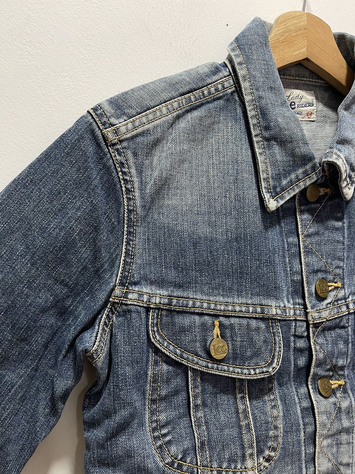 Lee × Vintage LEE RIDER LADY DISTRESSED DENIM JEANS Size XS / US 0-2 / IT 36-38 - 3 Thumbnail