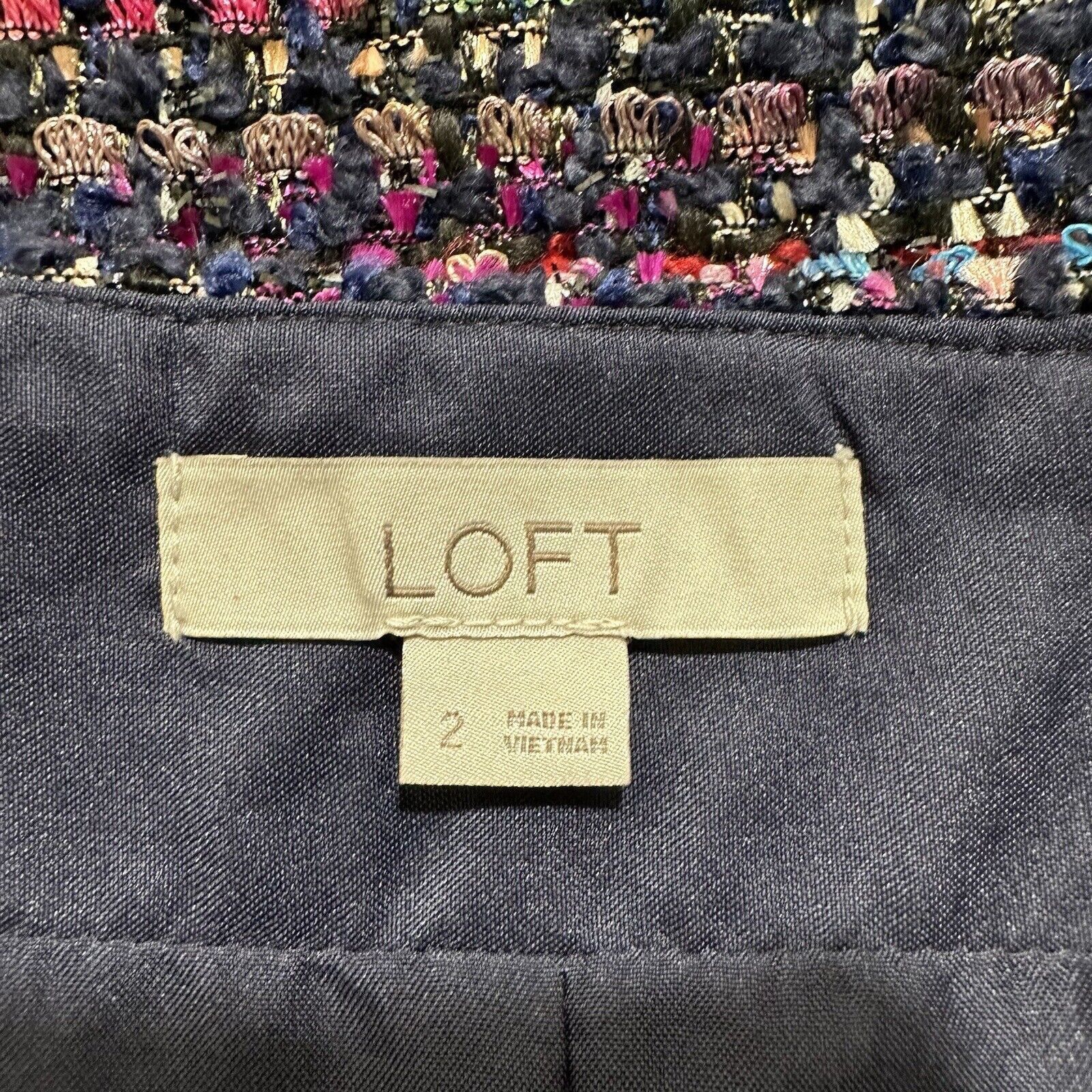 Loft LOFT 2 Shimmer Textured Shift Skirt Colorful Mini Skirt Size 26" / US 2 / IT 38 - 8 Thumbnail