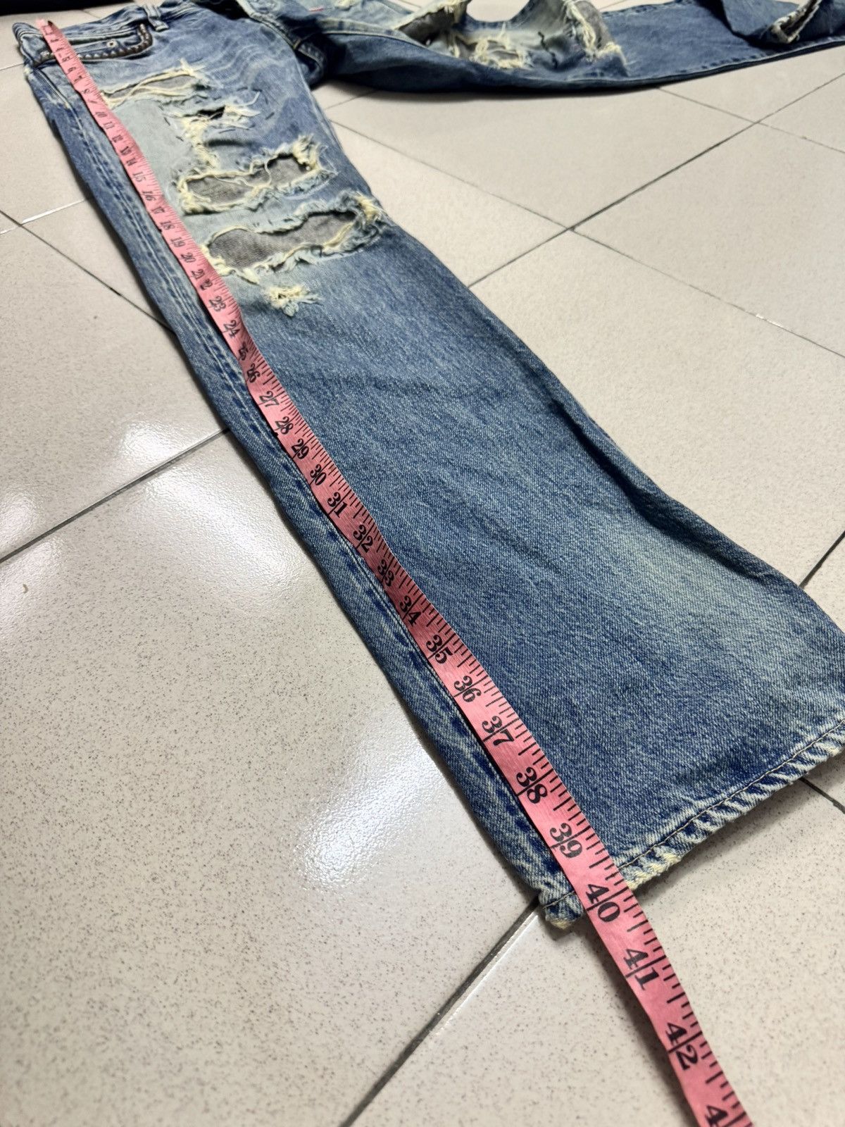 Hysteric Glamour HYSTERIC GLAMOUR DESTROYED JEANS SIZE 30 Size US 30 / EU 46 - 9 Thumbnail