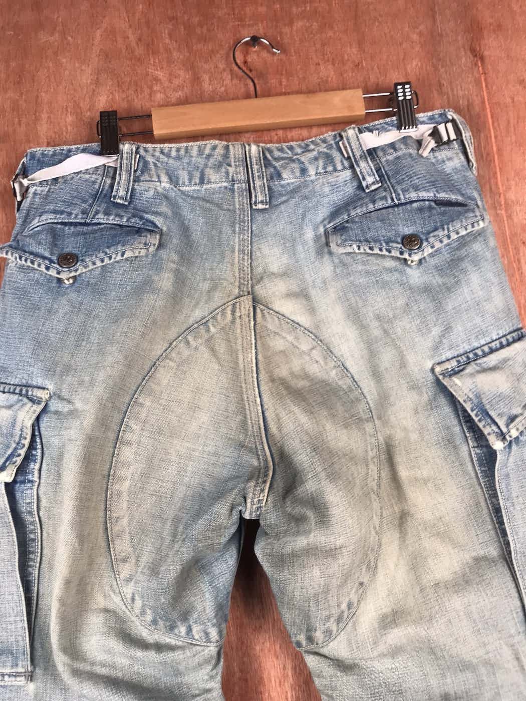 Blue Blue Japan Blue Blue Japan Distress Denim cargo Pants #2285DLAL Size US 32 / EU 48 - 14 Thumbnail