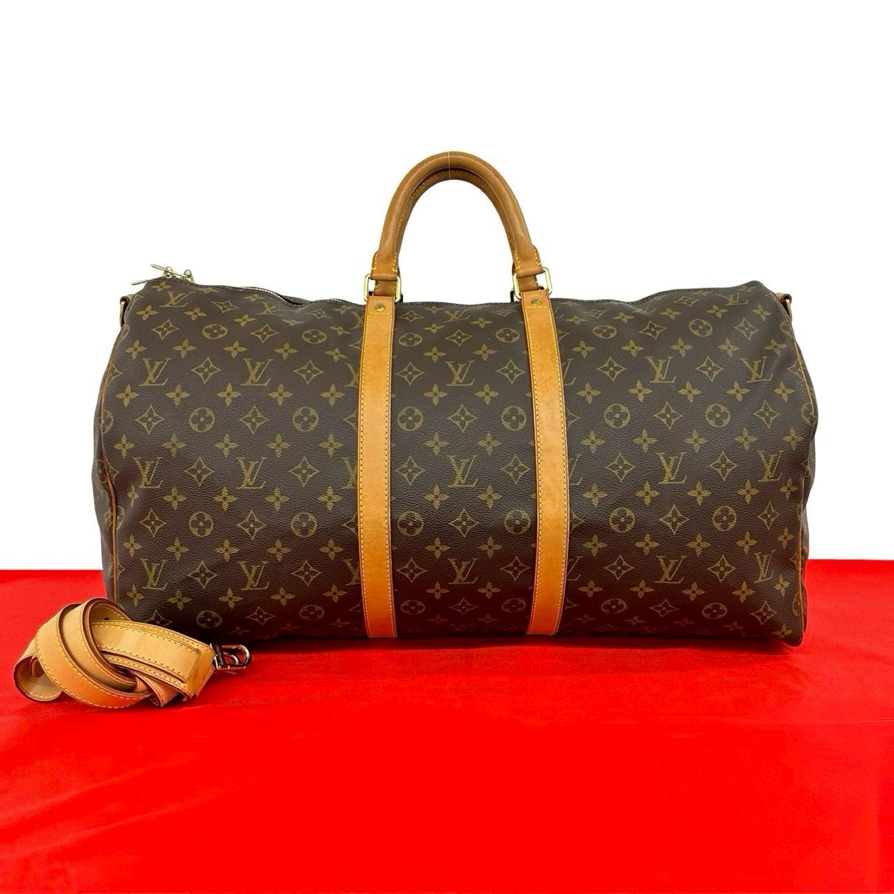 Louis Vuitton Louis Vuitton Louis Vuitton Keepall Bandouliere Monogram Boston Bag Textile Travel Bag DUTY FREE for USA Size ONE SIZE - 1 Thumbnail