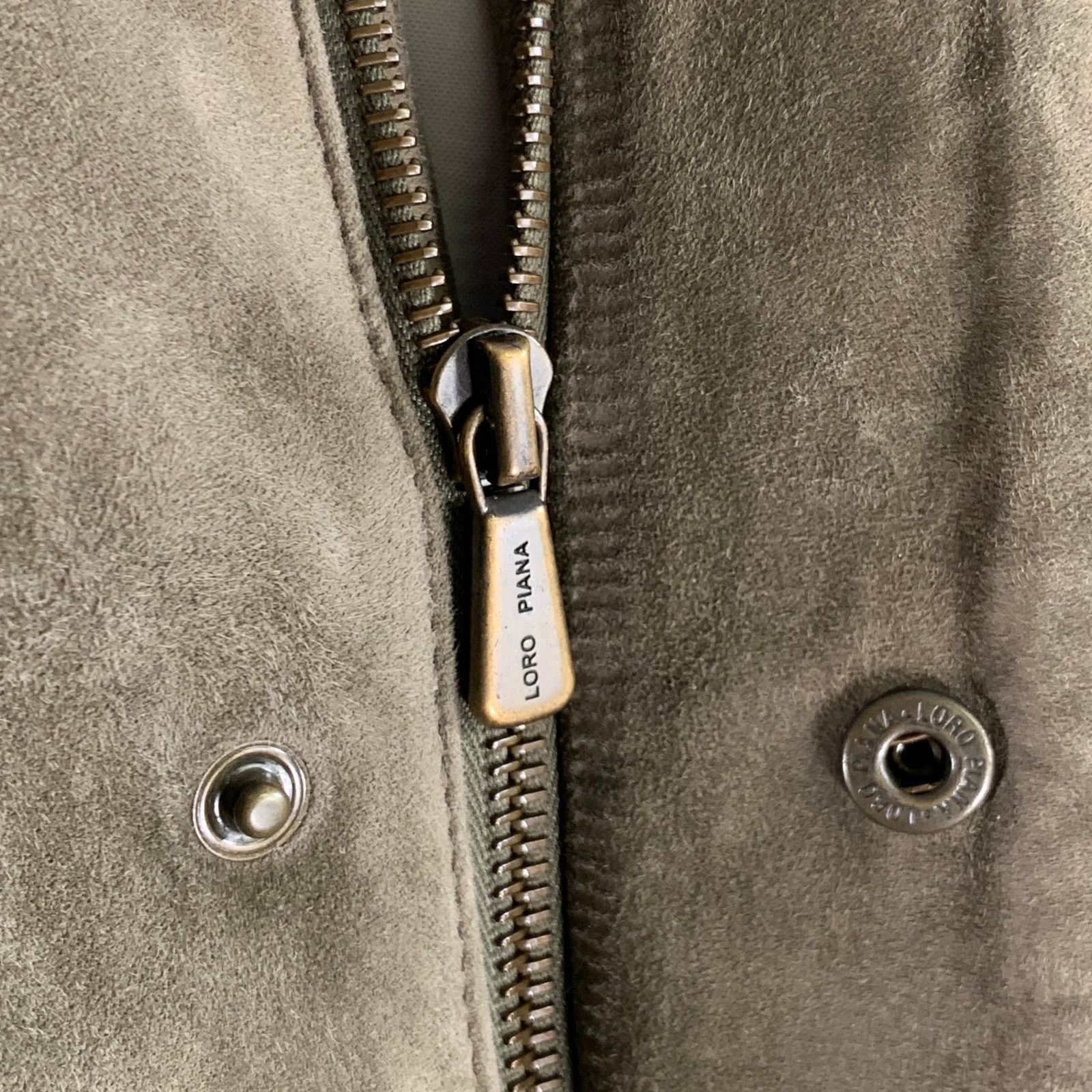 Loro Piana LORO PIANA Size XXL Khaki Solid Suede Field Jacket Size US XXL / EU 58 / 5 - 7 Thumbnail