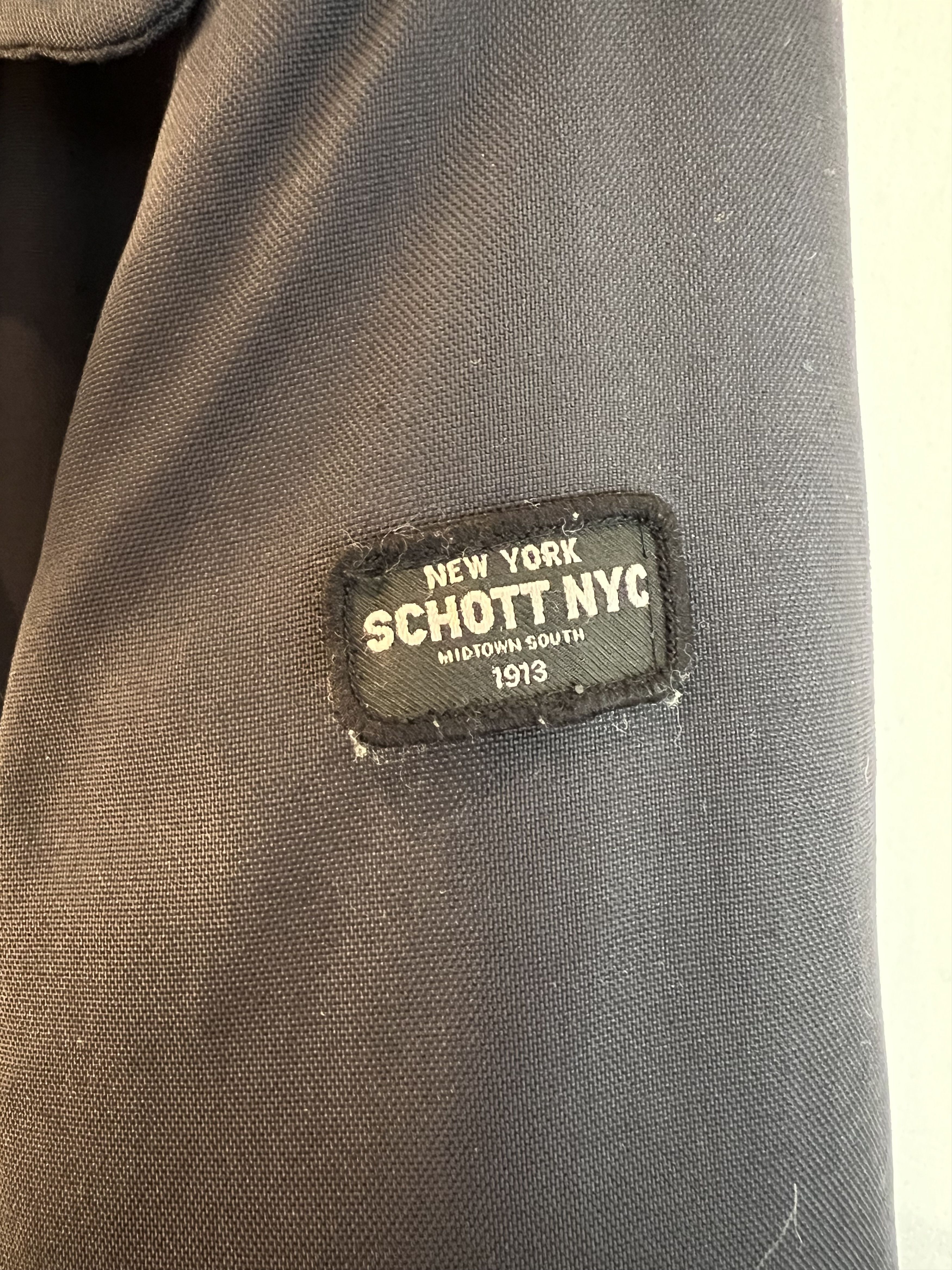 SCHOTT Vintage Peacoat 2in1 Collar Lined Coat - 80% OFF SALE