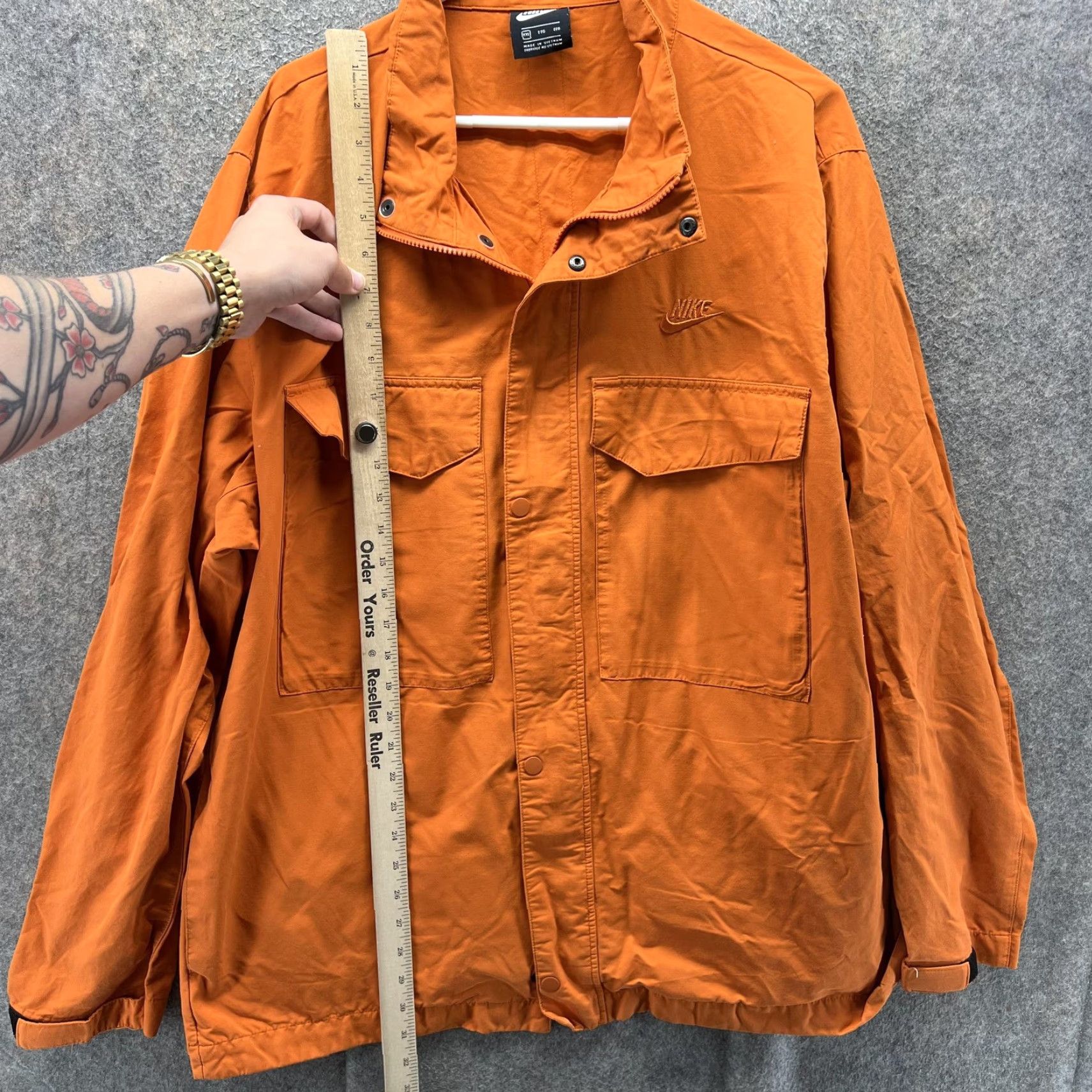 Nike Nike Jacket Mens 2XL Orange Cotton Blend Full Zip Windbreaker Pockets Size US XXL / EU 58 / 5 - 5 Thumbnail