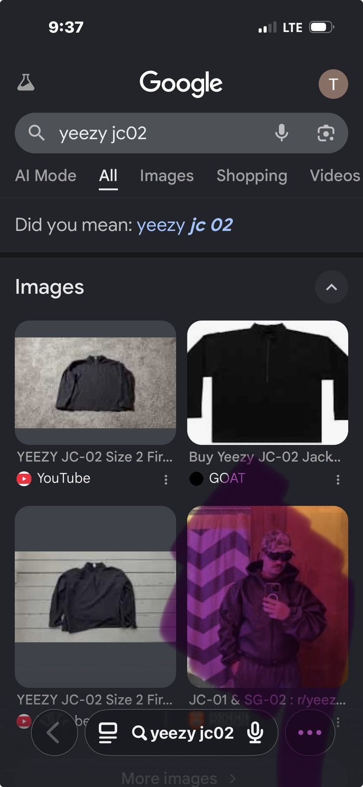 Yeezy YEEZYQUARTERZIP JC-02 Sz 2 Size US L / EU 52-54 / 3 - 11 Thumbnail