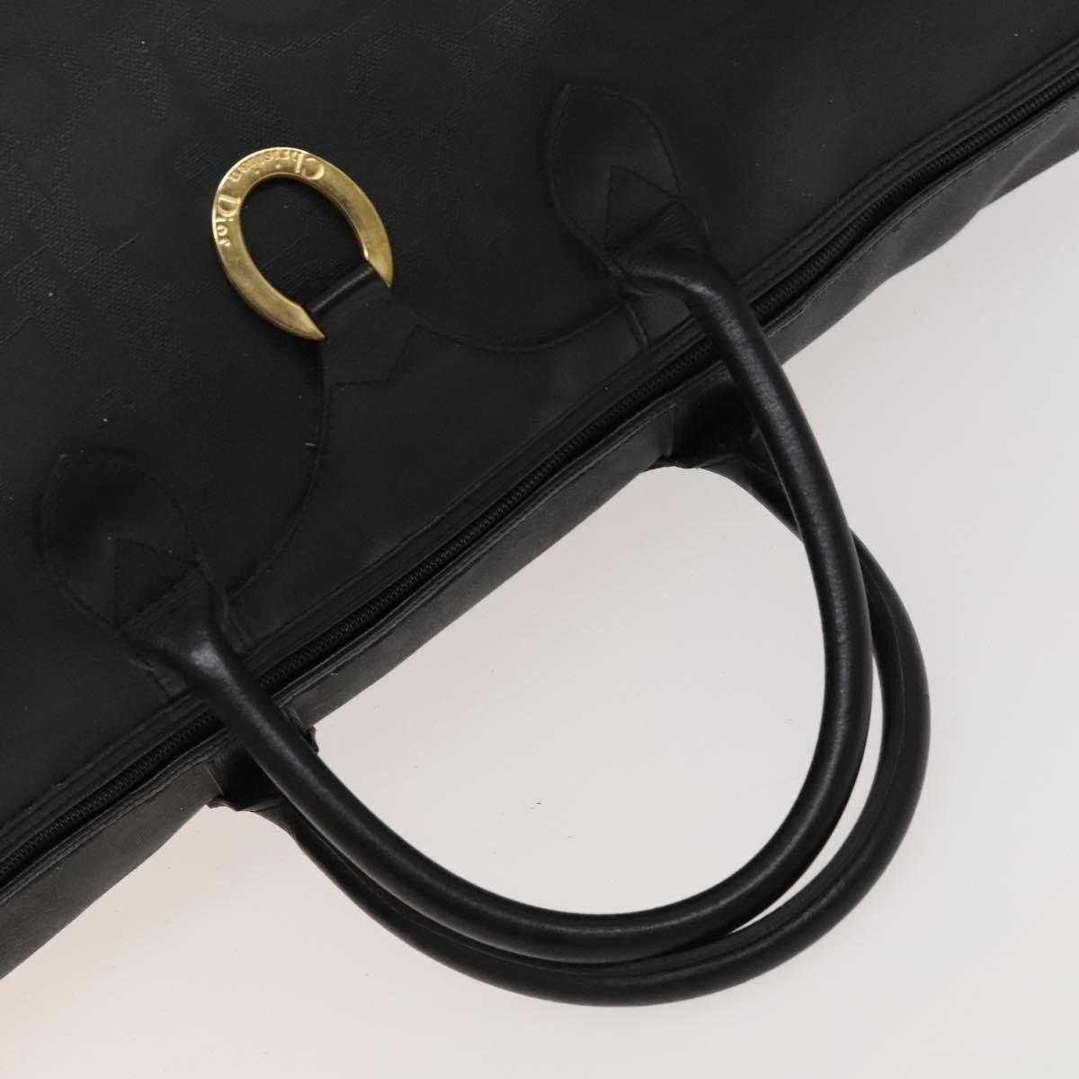 Dior DIOR Trotter Canvas Boston Bag Black Gold Size ONE SIZE - 7 Thumbnail