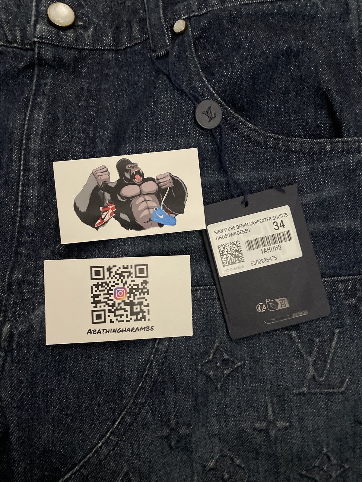 Louis Vuitton Louis Vuitton Denim Carpenter Shorts Washed Blue Size US 34 / EU 50 - 8 Thumbnail