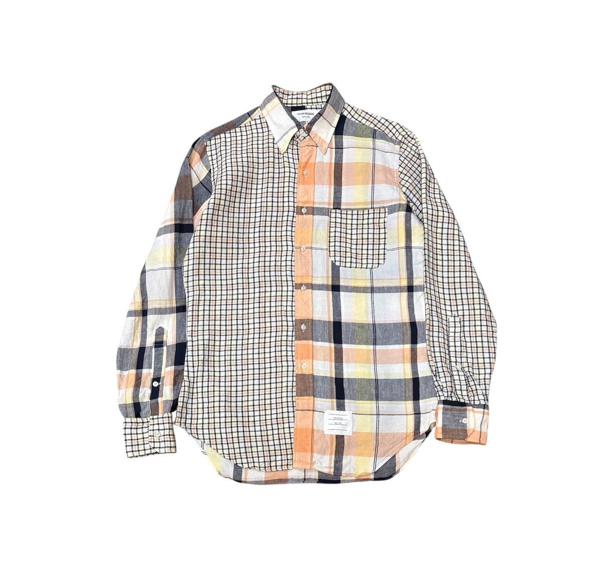 Thom Browne Thom Browne Colourblock Plaid button up Shirt Size US L / EU 52-54 / 3 - 1 Thumbnail