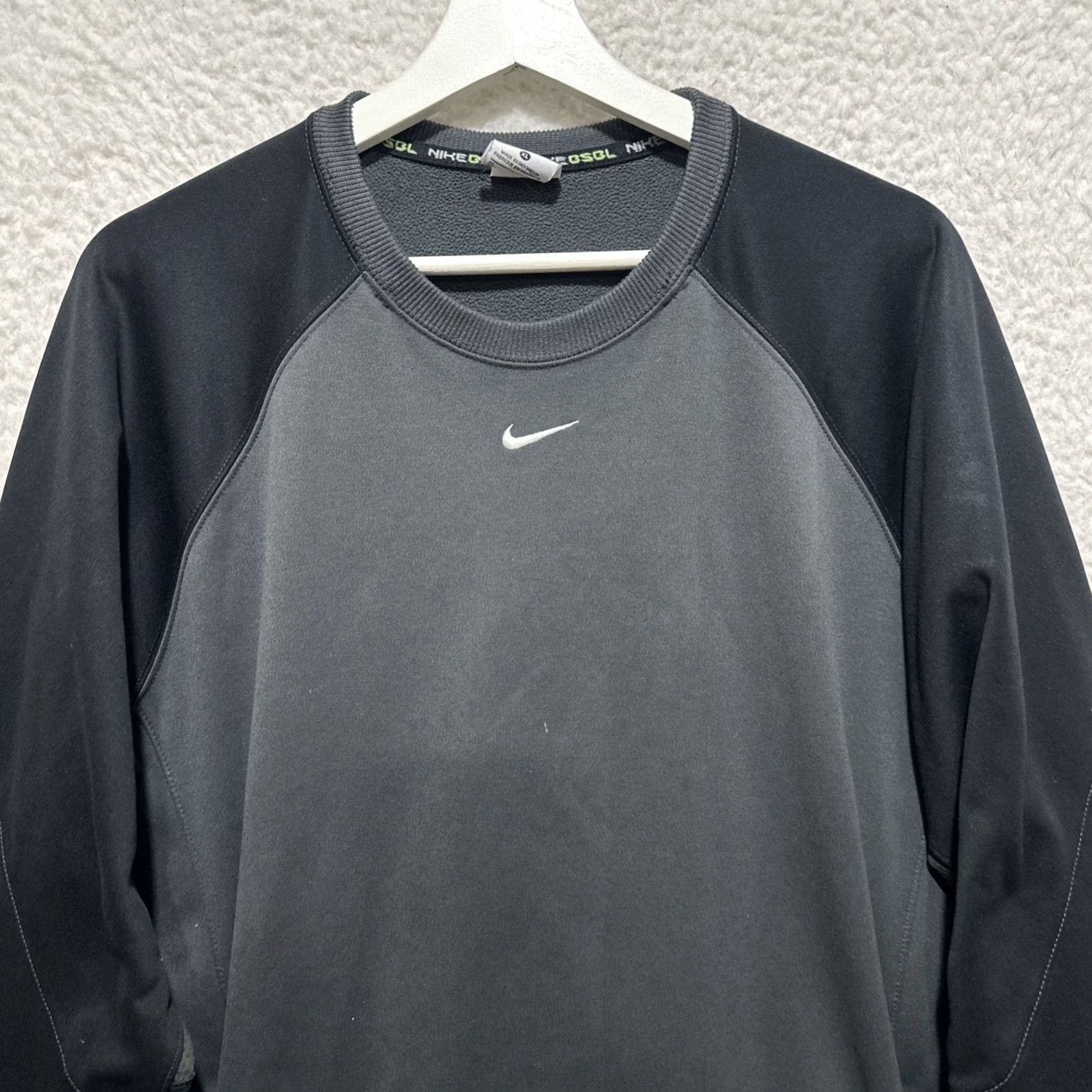 Nike Nike Men's BSBL Baseball Therma-Fit Sweatshirt XL Black Gray Pullover Size US XL / EU 56 / 4 - 4 Thumbnail