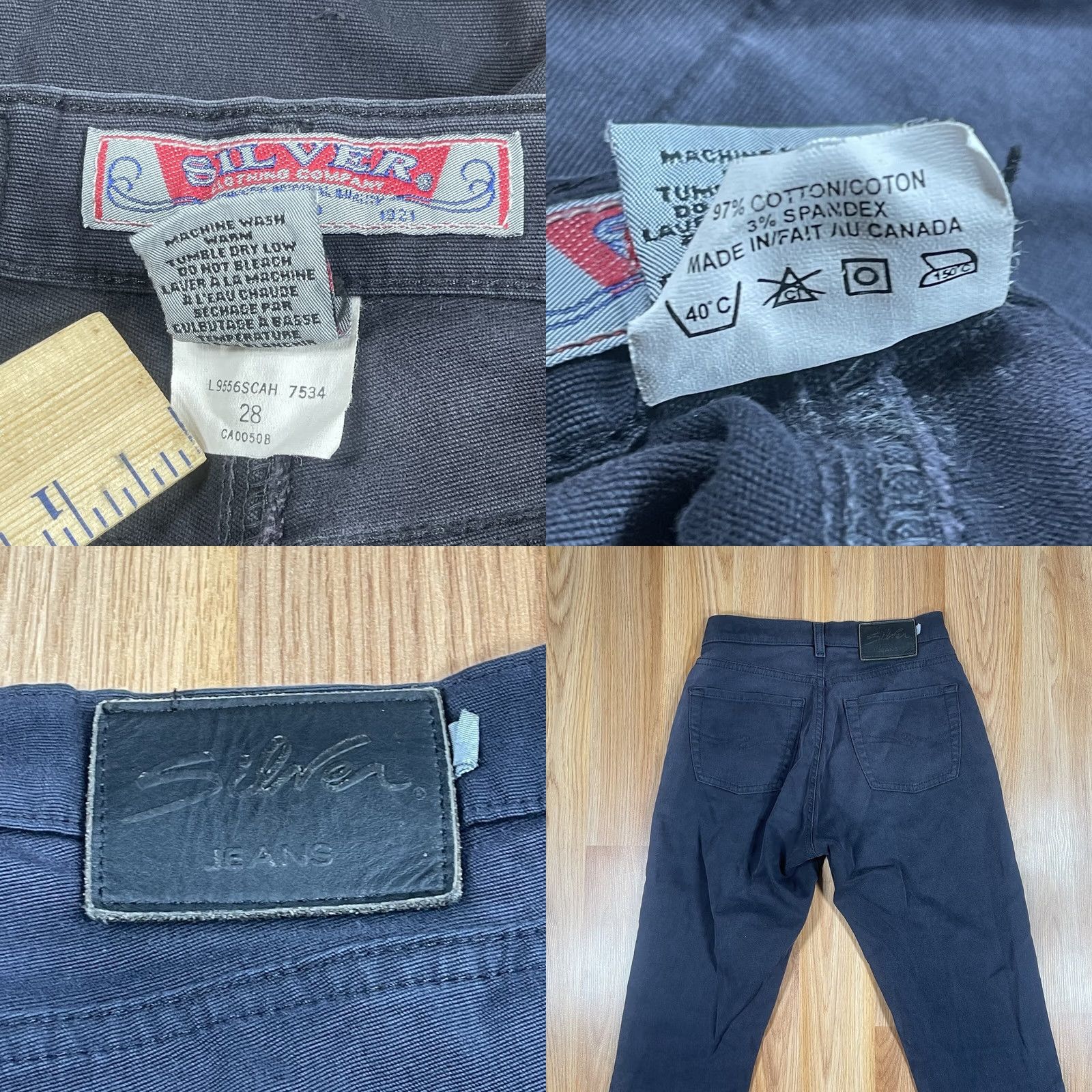 Silver Jeans Co. Silver Jeans Capri Womens 24 Waist Black Stretch Crop Denim Cotton Spandex Jeans Size 42" / US 20 - 9 Thumbnail