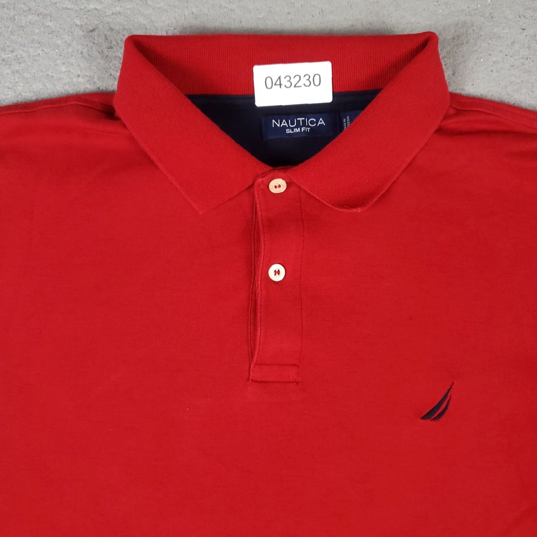 Nautica Nautica Polo Shirt Mens Large Red Golf Casual Short Sleeve Adult Regular Size - Classic American Preppy Logo Buttons Slip-Resistant Size US L / EU 52-54 / 3 - 2 Thumbnail