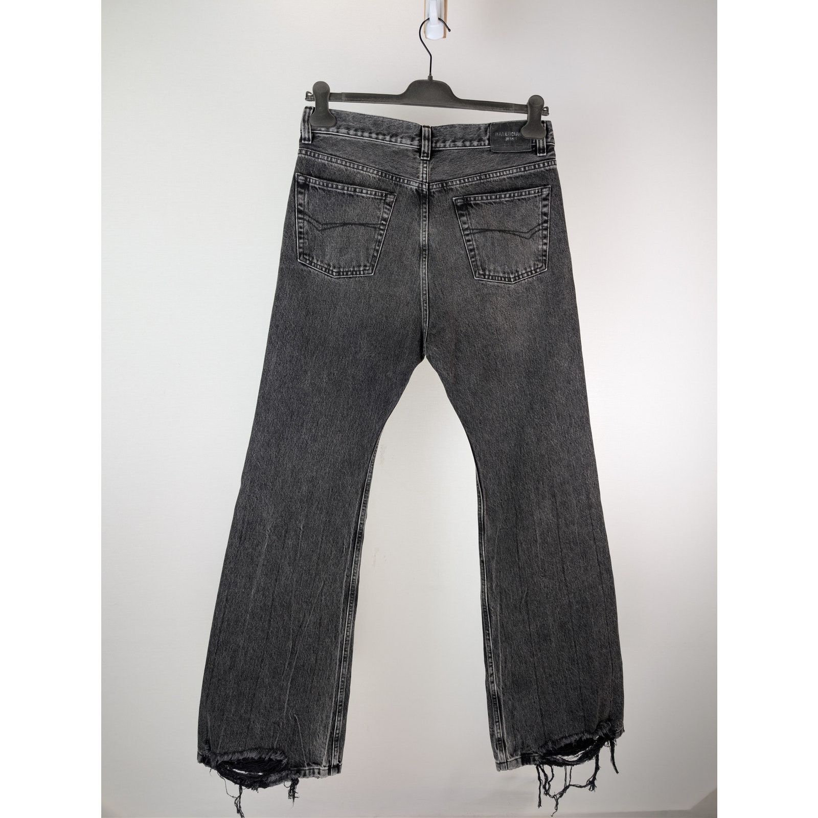 Balenciaga o1rshd1 Flared Pants 1090 Organic Japanese Denim in Noir Size US 30 / EU 46 - 9 Thumbnail