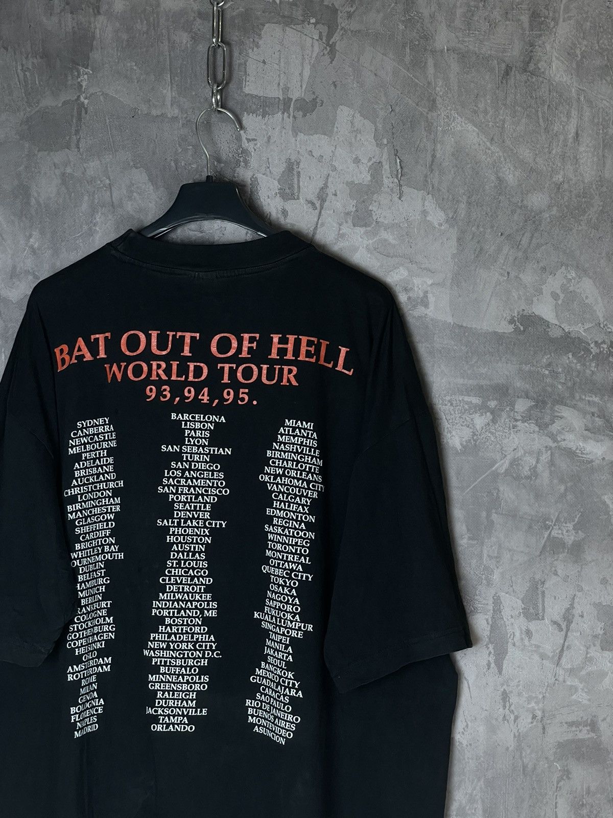 Band Tees × Vintage Vintage Meat Loaf 1993-95 Faded Very Rare Tour T-shirt Size US XL / EU 56 / 4 - 12 Thumbnail