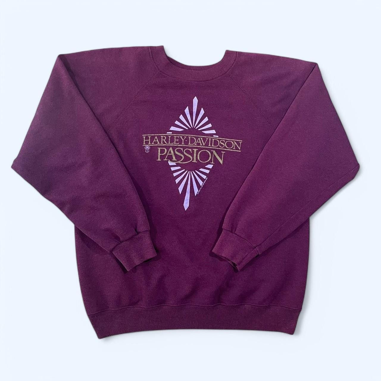 Hanes × Harley Davidson × Vintage Vintage 1988 Harley Davidson Passion Sweatshirt Size US M / EU 48-50 / 2 - 1 Thumbnail
