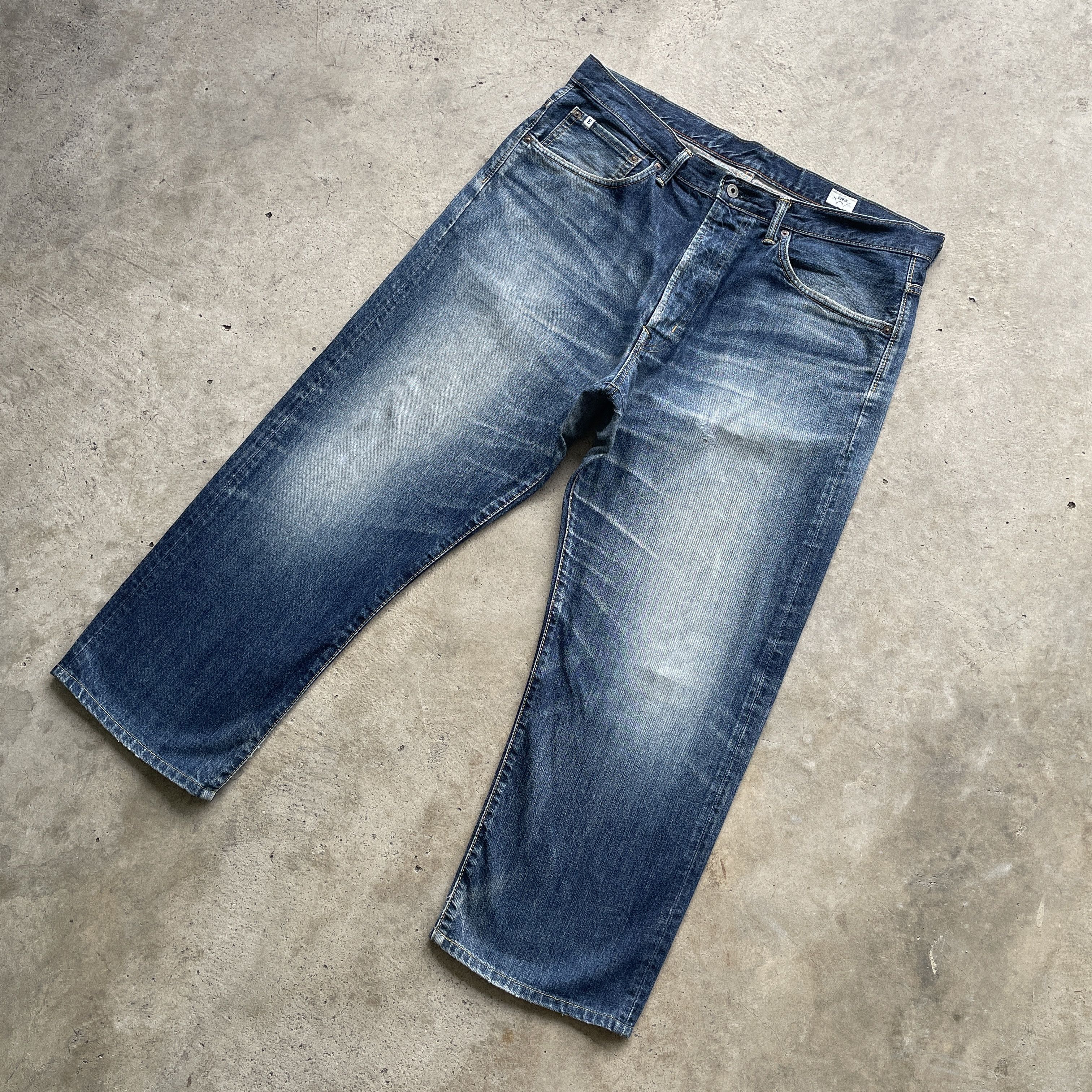 Edwin × Japanese Brand × Jean W39💥 Vintage Edwin Faded Made In Japan Jeans Pants Denim Size US 39 - 1 Thumbnail