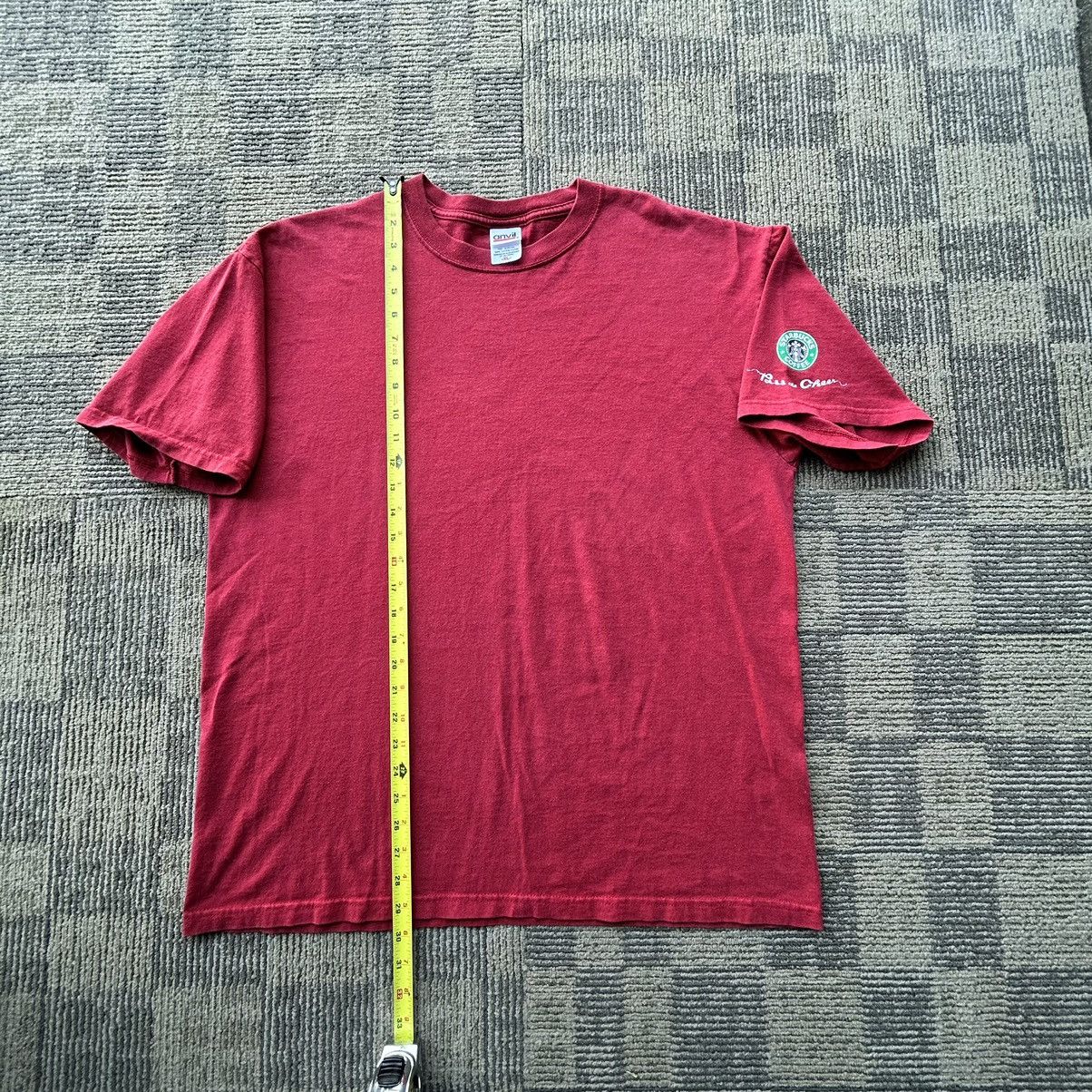 Vintage Vintage Early 2000’s Starbucks “Pass The Cheer” Red T-shirt Size US XL / EU 56 / 4 - 4 Thumbnail