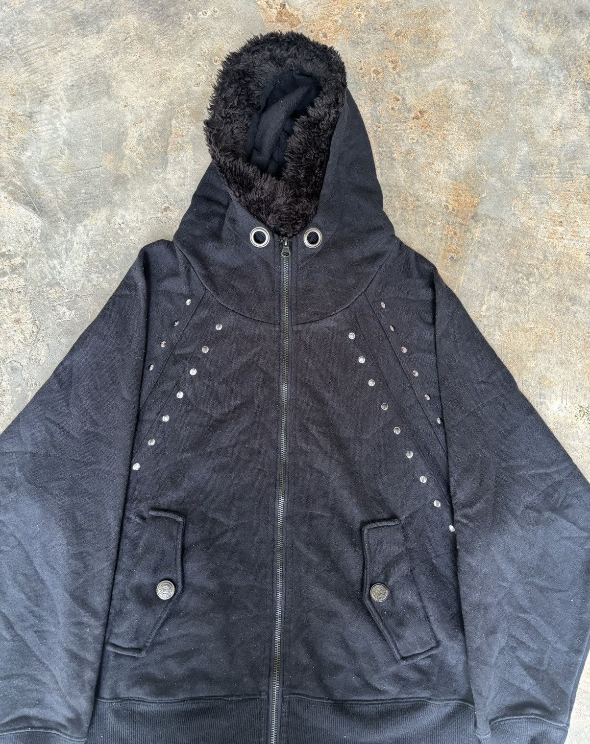 Hysteric Glamour Y2k Fur Hoodie Dig Dep Ifsixwasnine Lgb punk Style Size US M / EU 48-50 / 2 - 2 Thumbnail