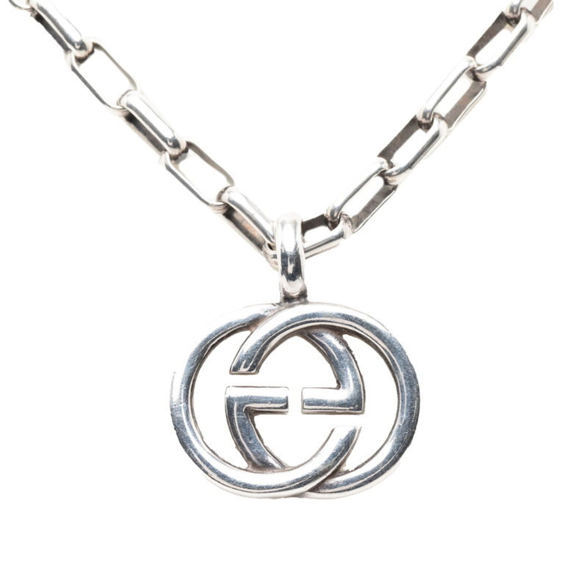 Gucci Gucci Interlocking G Chain Pendant Necklace in SV925 Silver for ...