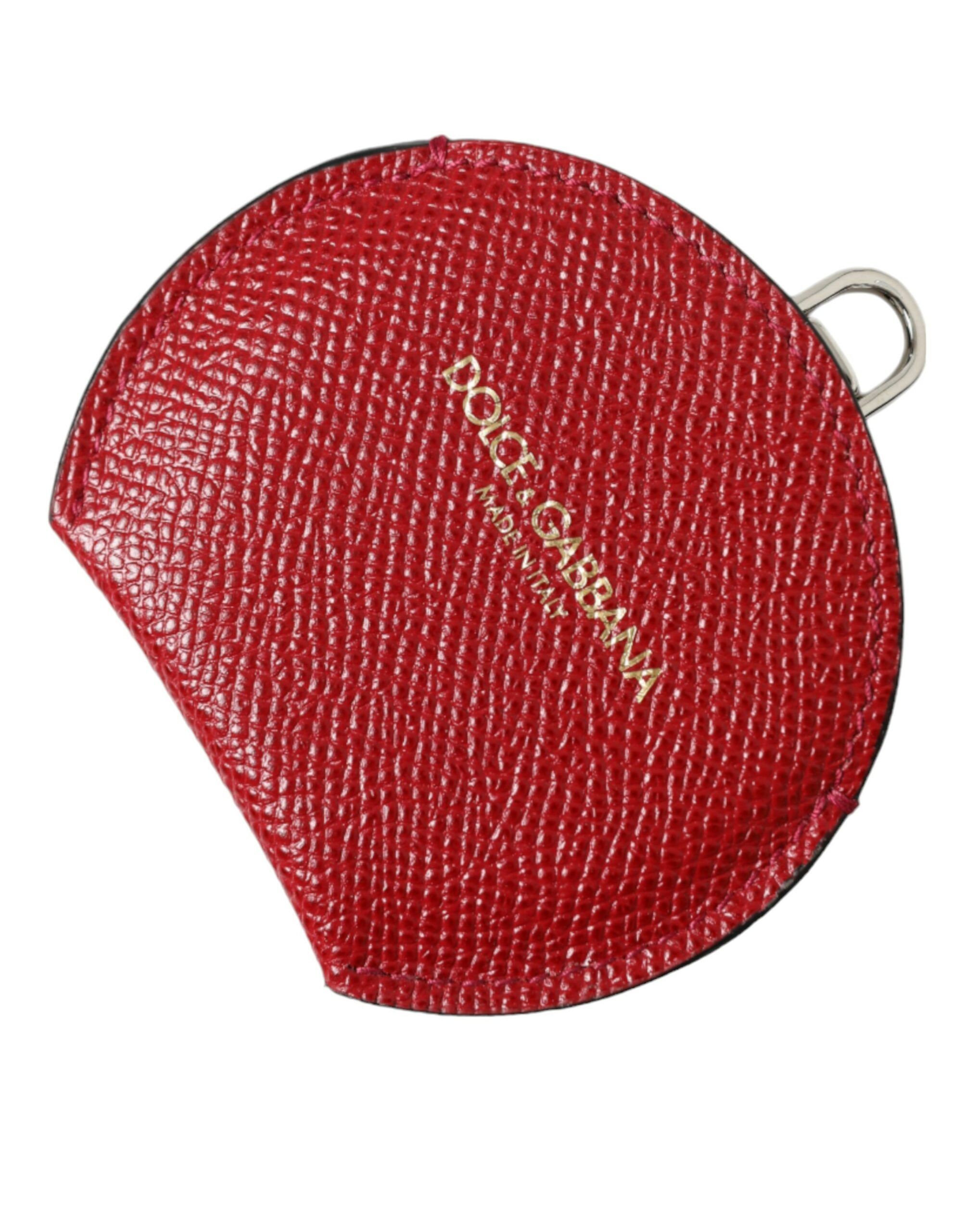 Dolce & Gabbana Elegant Red Leather Mirror Women's Holder Size ONE SIZE - 1 Thumbnail