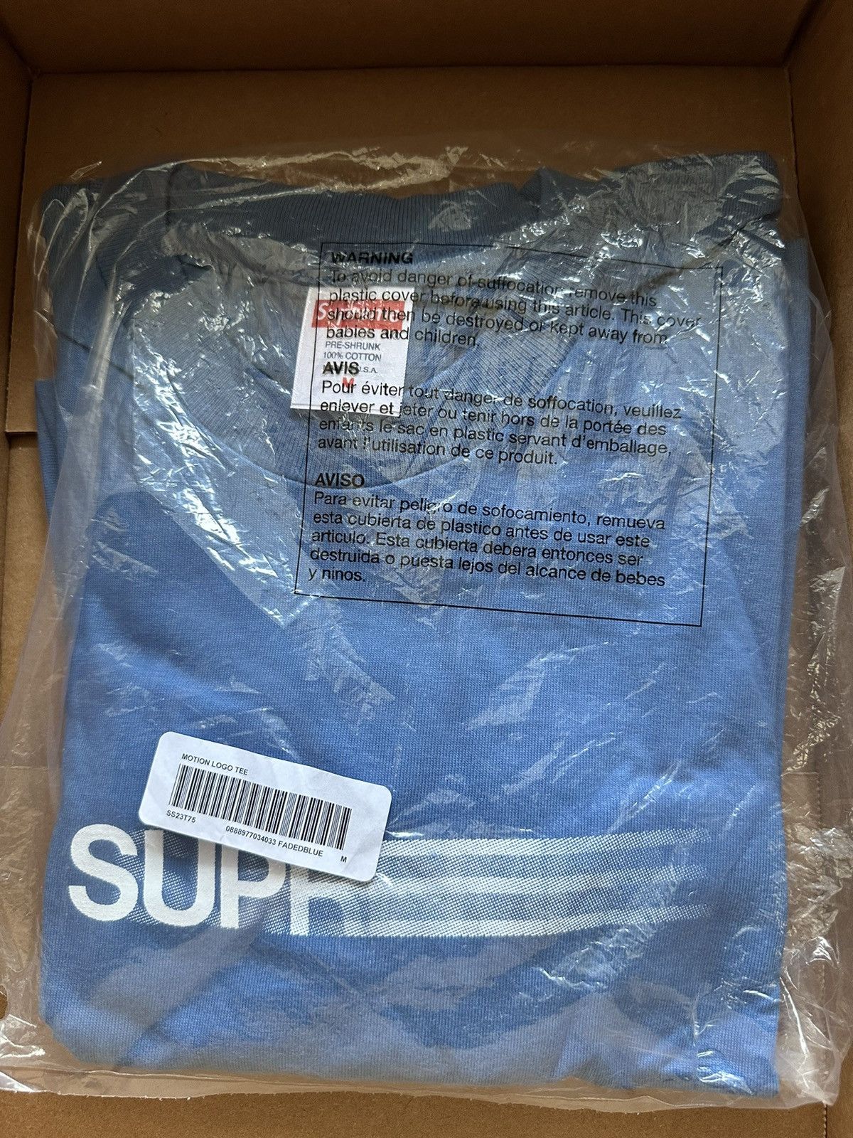 Supreme Supreme Motion Tee Medium Blue Size US M / EU 48-50 / 2 - 2 Thumbnail