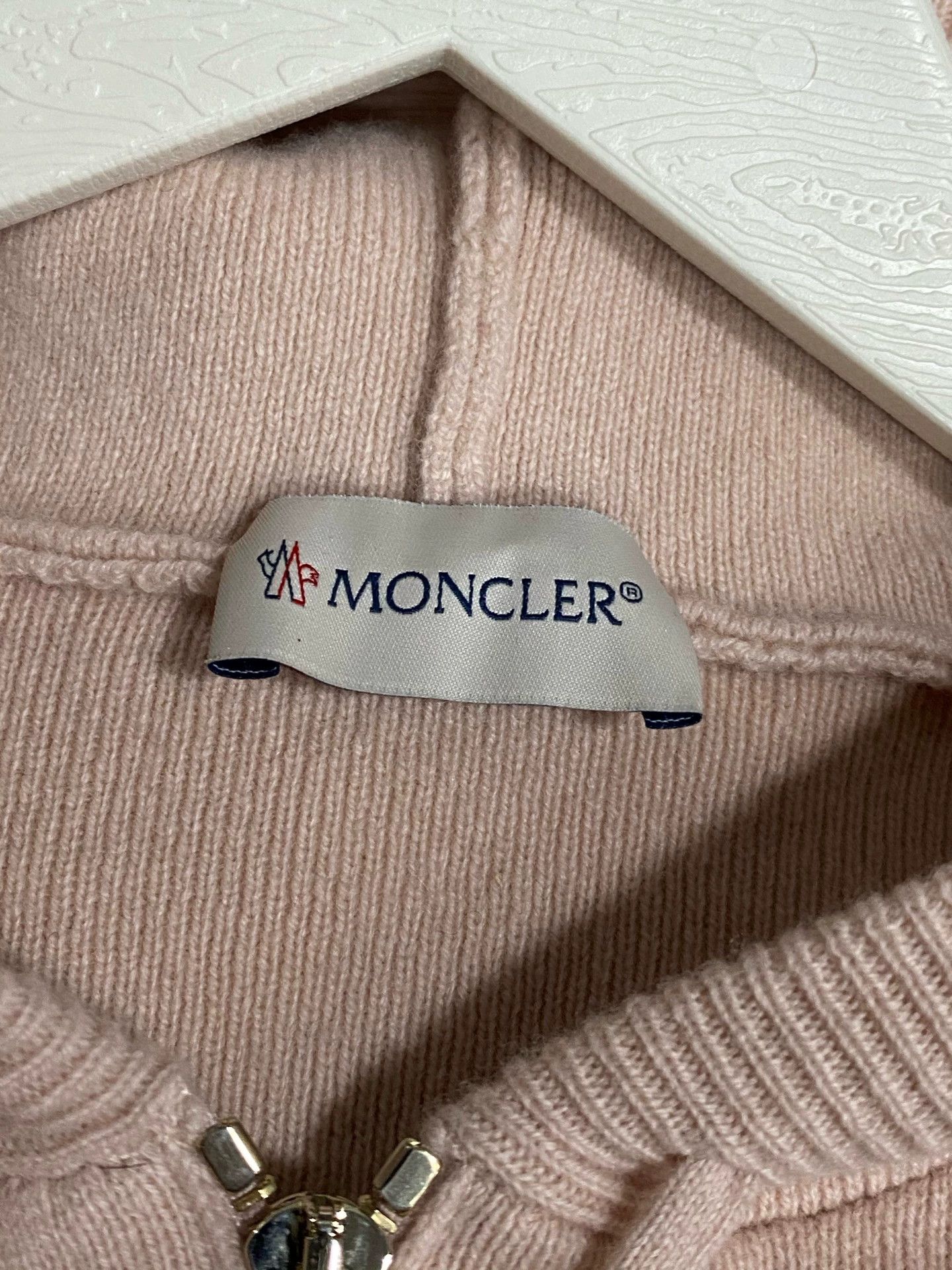 Moncler Moncler Wmns Sakura Pink Hooded Wool-Cashmere Cardigan Size L / US 10 / IT 46 - 6 Thumbnail