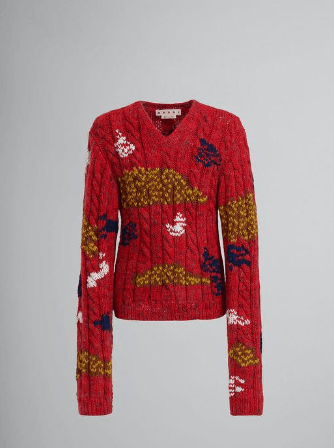 Marni o1srvl11e0624 Crewneck in Red Size US M / EU 48-50 / 2 - 1 Thumbnail