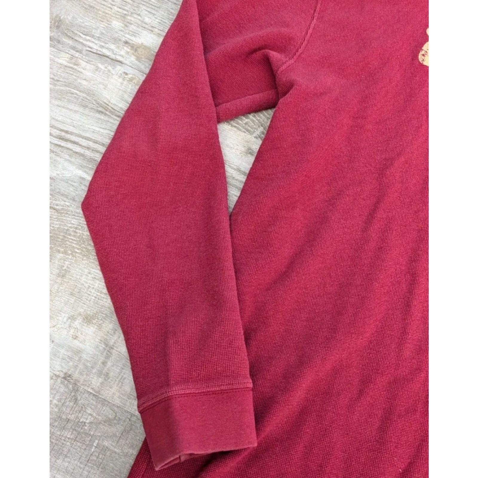 Carhartt Carhartt Long Sleeve Thermal Shirt Mens XL Waffle Knit Burgundy Size US XL / EU 56 / 4 - 4 Thumbnail