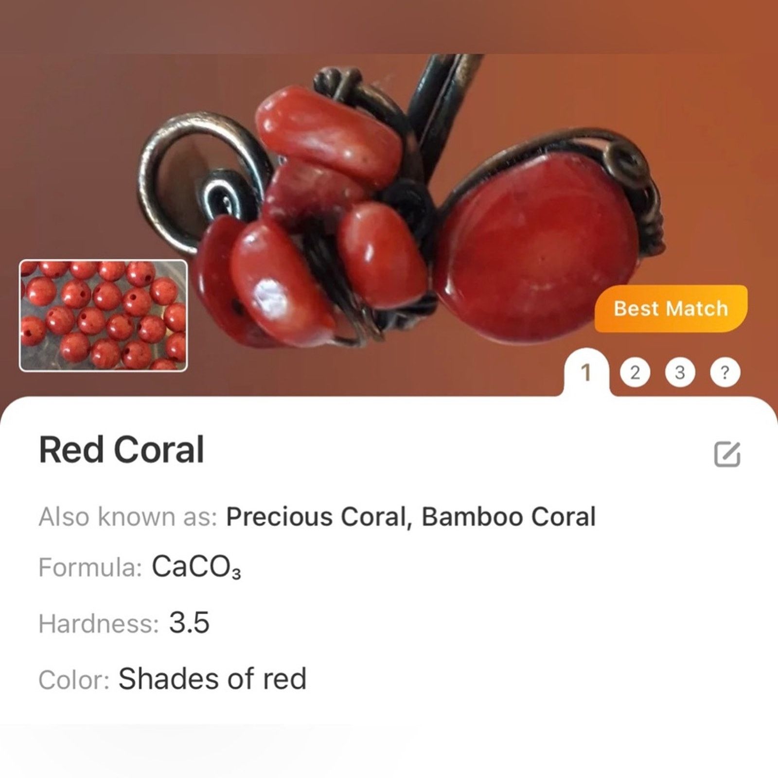 Handmade Handcrafted red coral green chalcedony pearl necklace Size ONE SIZE - 14 Thumbnail