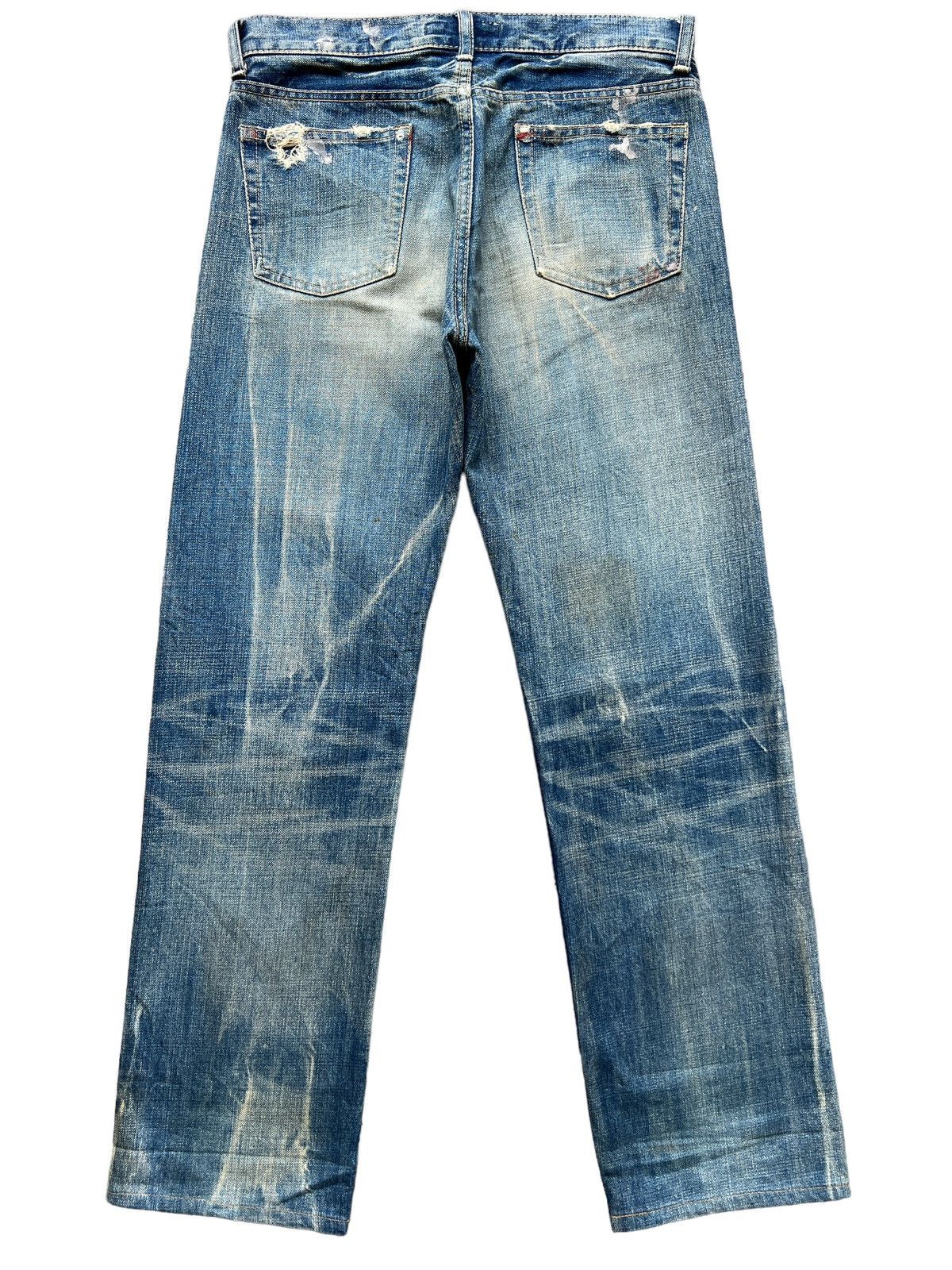 Japan Blue DMG Domingo Japan Rusty Ripped Grunge Distressed Rusty Jeans Size US 31 - 3 Thumbnail