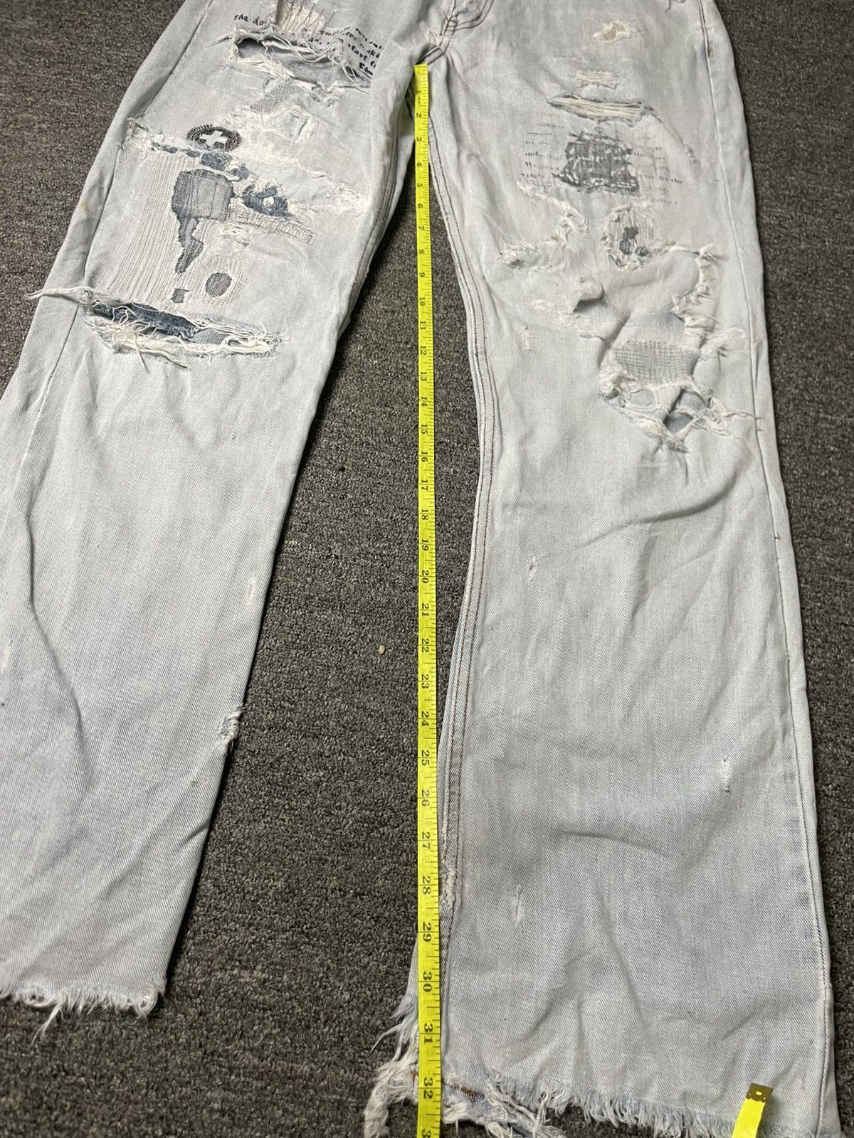 Japanese Brand × Vintage Vintage NYLAUS Custom Ripped Jeans (89) Size US 33 - 9 Thumbnail