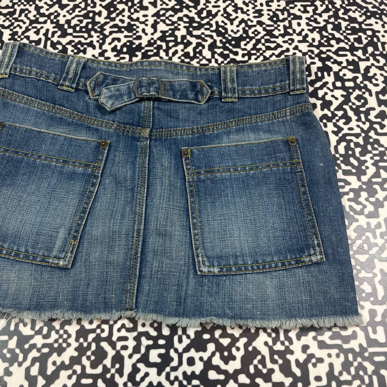 Japanese Brand Vintage Y2K Japanese Style Carpenter Denim Mini Skirt Size 27" / US 4 / IT 40 - 11 Thumbnail