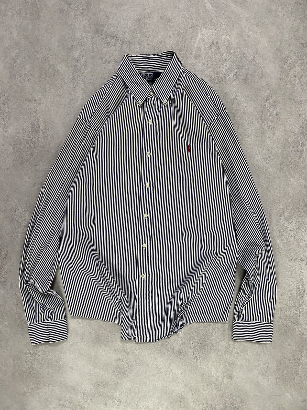 Polo Ralph Lauren 🦓 Vintage Shirt Button Up Polo Ralph Lauren STRIPED STYLE Size US L / EU 52-54 / 3 - 1 Thumbnail