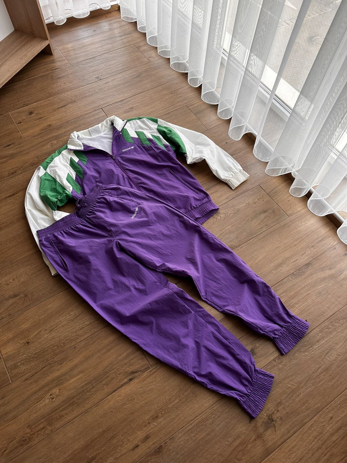 Vintage Adidas ClimaLite Streetwear 90's Purple Tracksuit