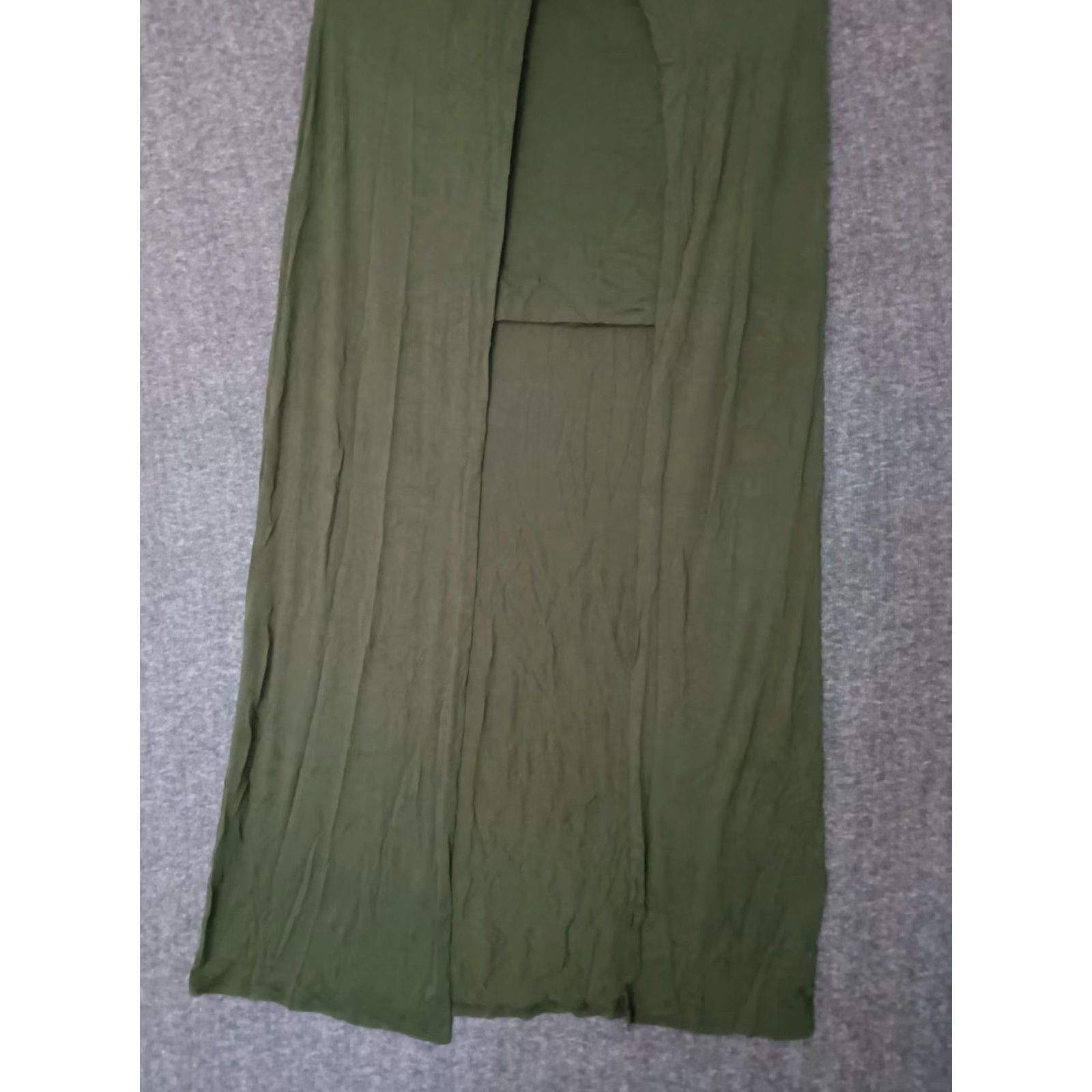 Vintage Codigo Women's Green Maxi Wrap Around Skirt M Casual Bohemian Wrap-Around Streetwear Size 32" / US 10 / IT 46 - 6 Thumbnail