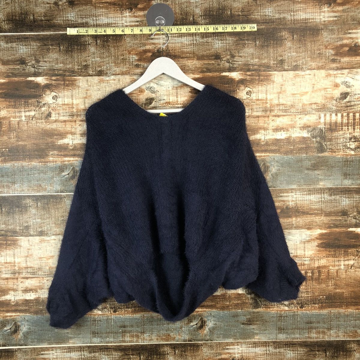 Japanese Brand DL Silent Worth fur shaggy mohair Black Knitwear #C363 Size M / US 6-8 / IT 42-44 - 1 Thumbnail