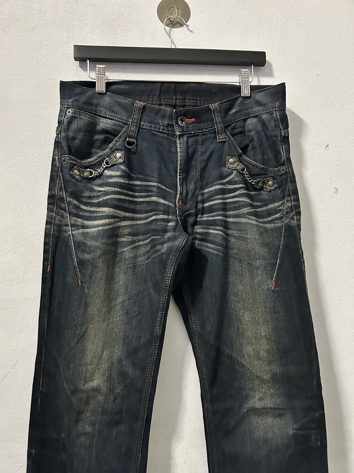 If Six Was Nine Hideways nicole club flared whiskered fade jeans japan punk Size US 32 / EU 48 - 2 Thumbnail