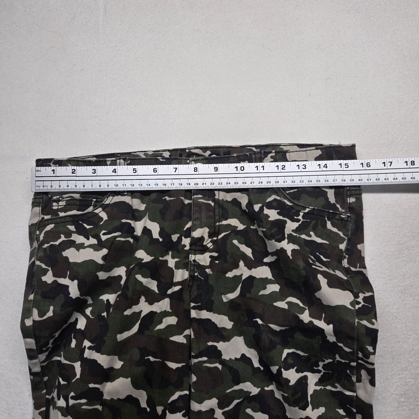Vintage Rue 21 Denim Pants Straight Distressed Mid Rise Camouflage Woodland Women's 9/10R Jeans Pants Mens? Size 30" / US 8 / IT 44 - 4 Thumbnail