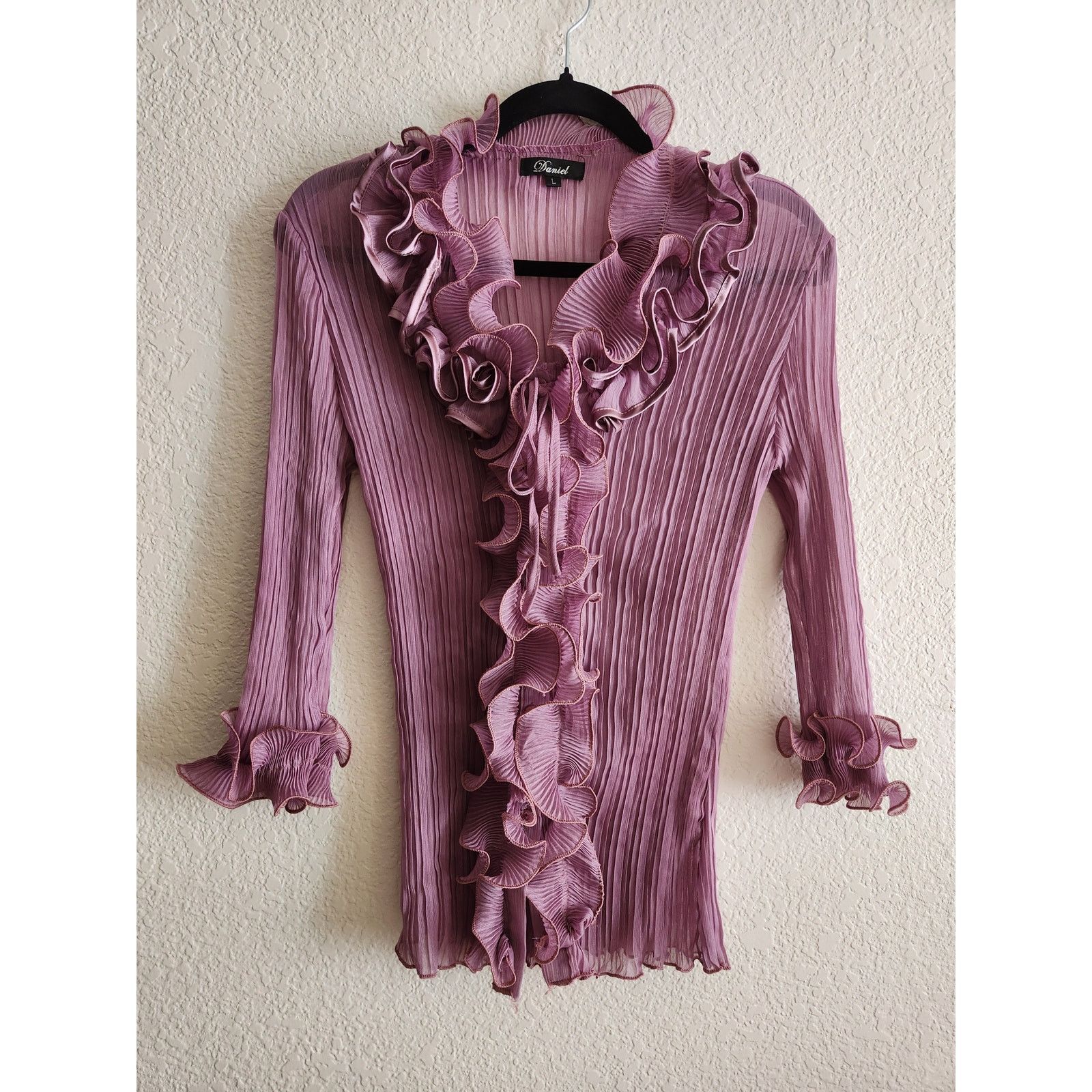 Other y2K Daniel Women's Ruffle Button Up Blouse Lg Size L / US 10 / IT 46 - 1 Thumbnail