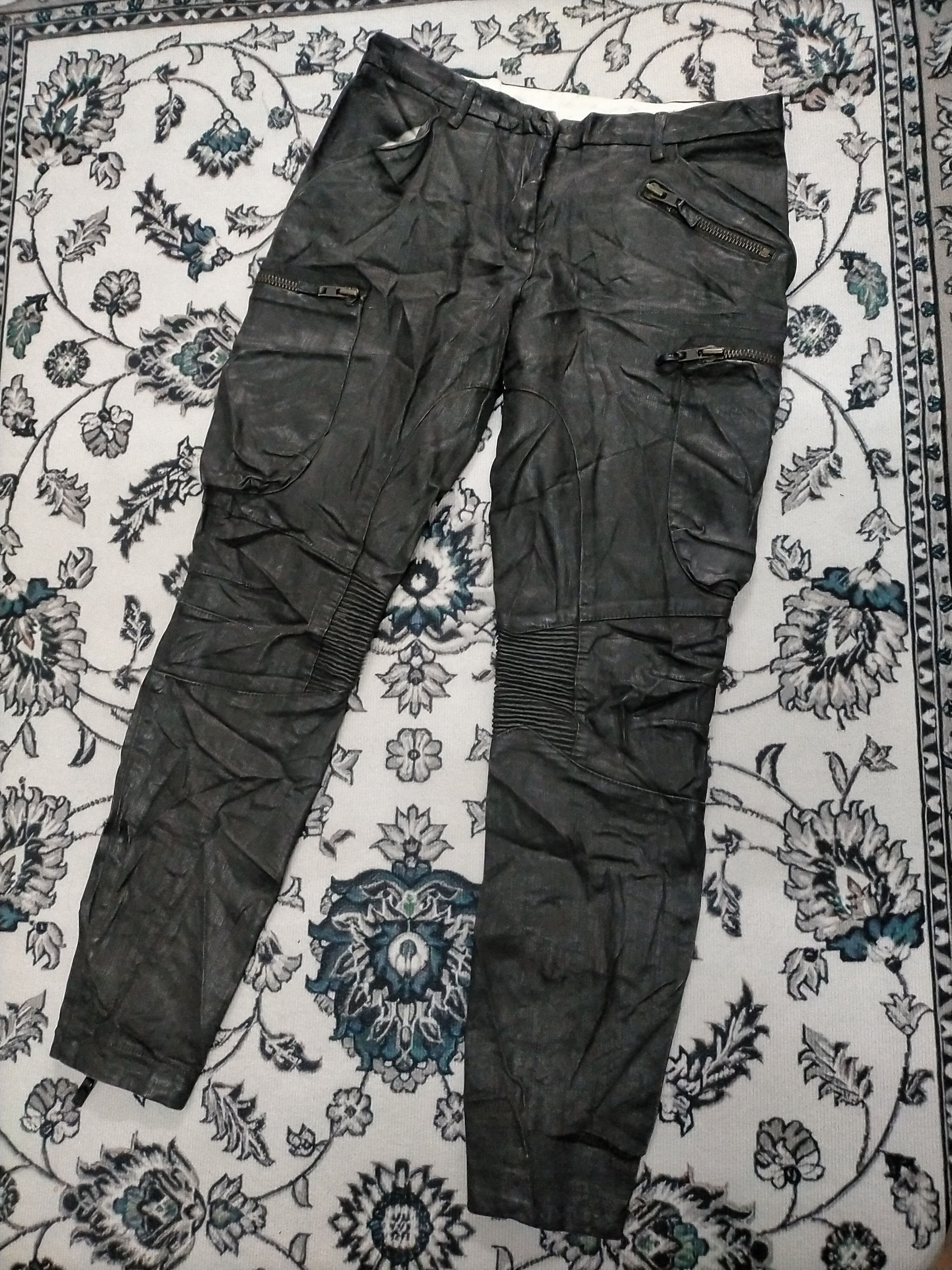 Allsaints × Saint Laurent Paris × Yves Saint Laurent 🔥 Designer 🔥Allsaints Aviator Gloss Trouser Leather Size US 29 - 5 Thumbnail