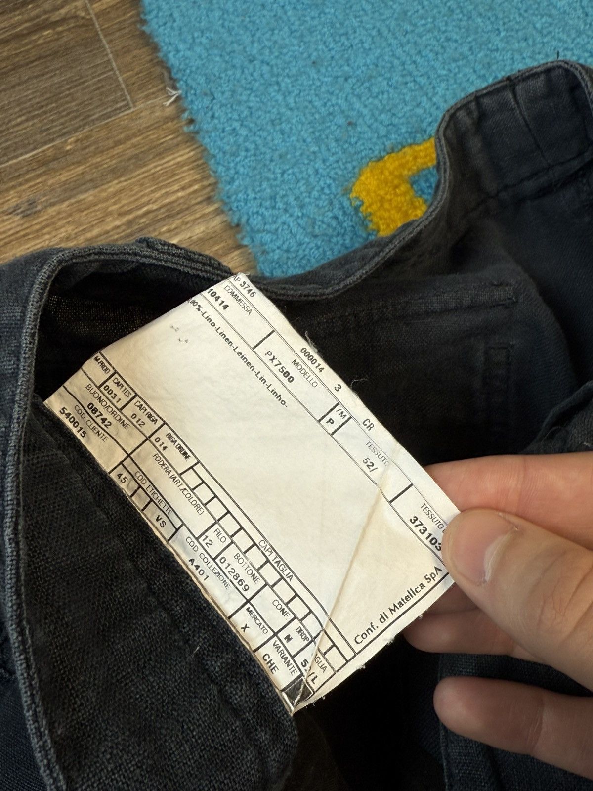 Armani Collezioni × Vintage Vintage Armani Collezioni Blue Wide Linen Pant Size US 33 - 15 Thumbnail