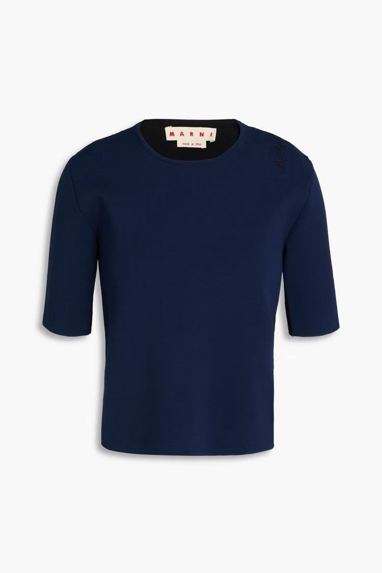 Marni o1y1125 Crewneck Sweater in Midnight Blue Size M / US 6-8 / IT 42-44 - 1 Thumbnail