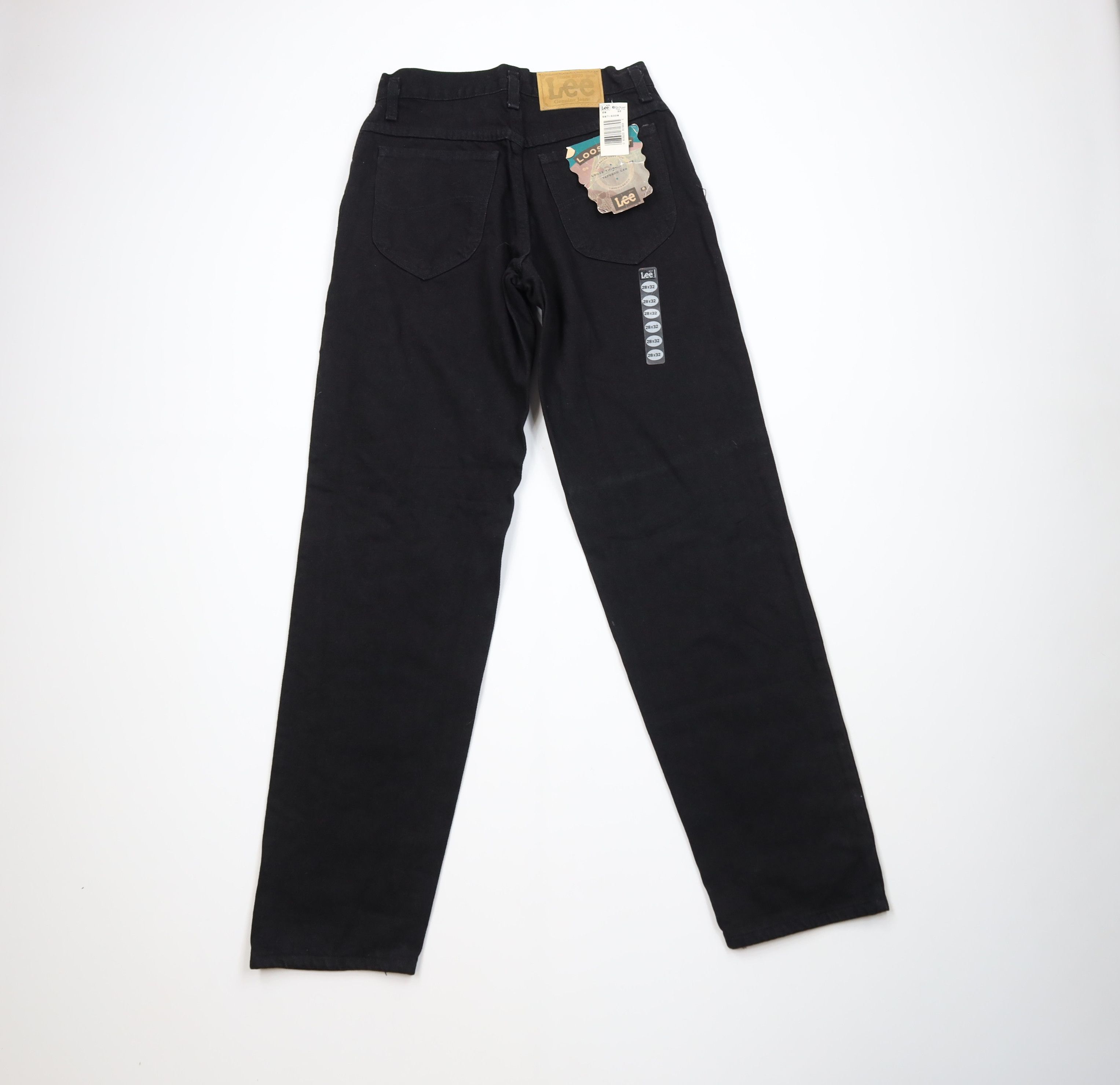 Lee Deadstock Vintage 90s Lee Tapered Leg Denim Jeans Black USA Size US 28 / EU 44 - 12 Thumbnail