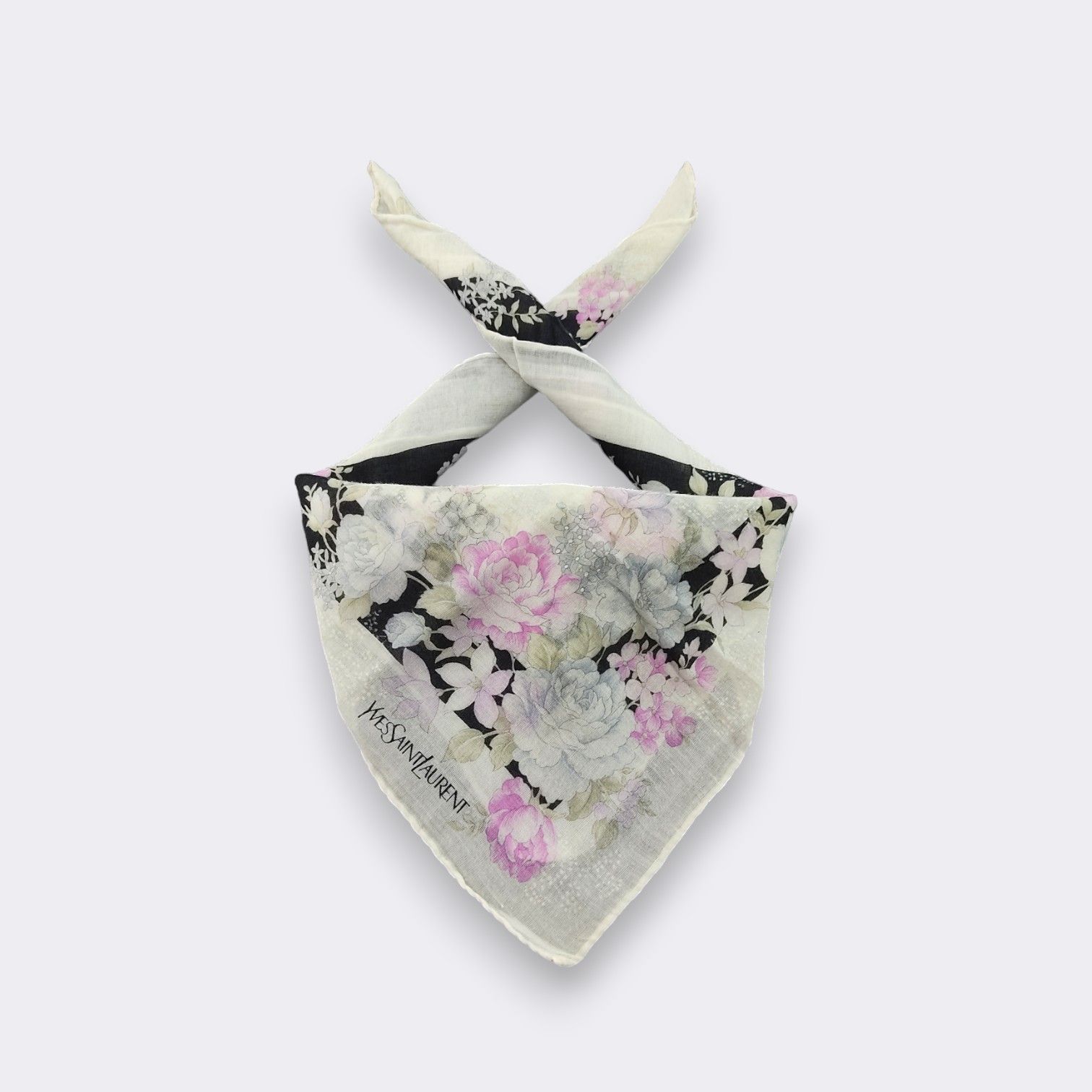 Yves Saint Laurent Vintage Yves Saint Laurent Handkerchief Neckerchief H008C Size ONE SIZE - 1 Thumbnail