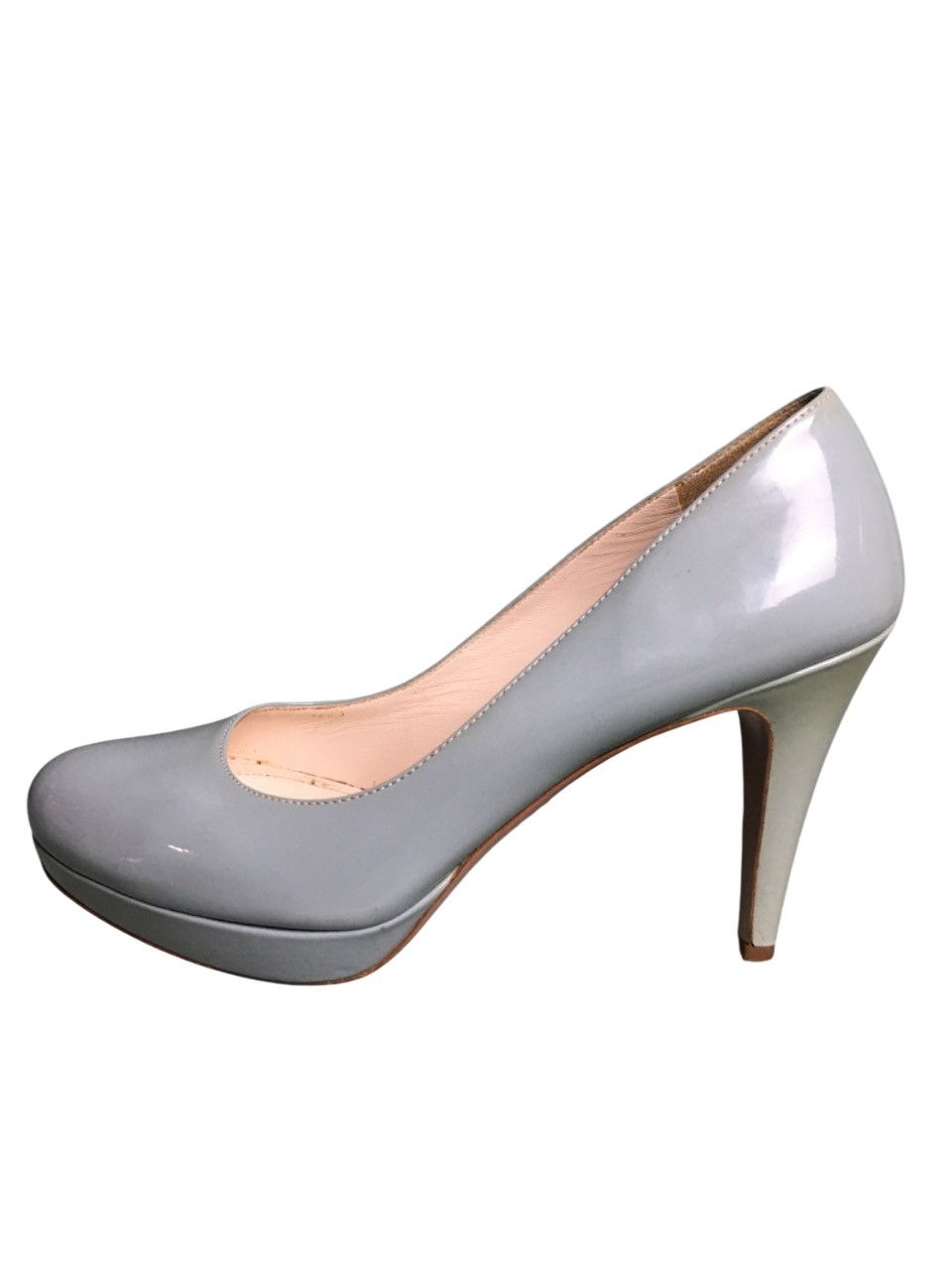 Prada PRADA Grey Patent Leather Heels Pumps EU 38 Size US 8 / IT 38 - 1 Thumbnail