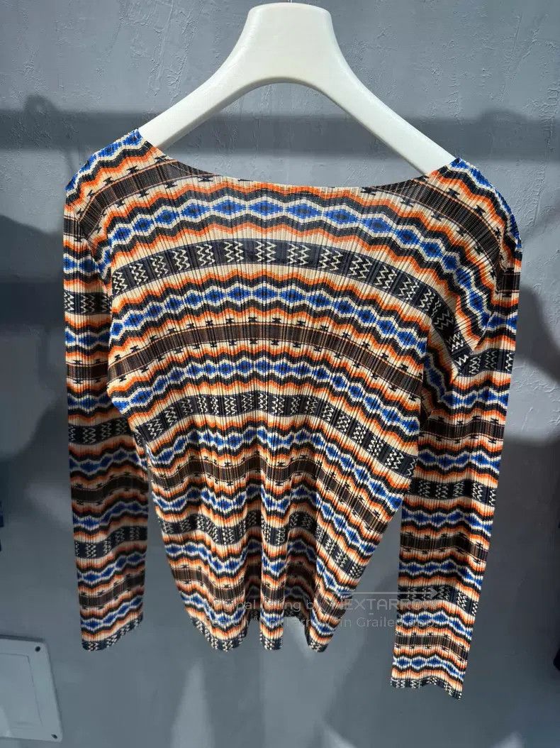 Issey Miyake Issey Miyake Color-Blocked Long Sleeve Top Size L / US 10 / IT 46 - 2 Thumbnail