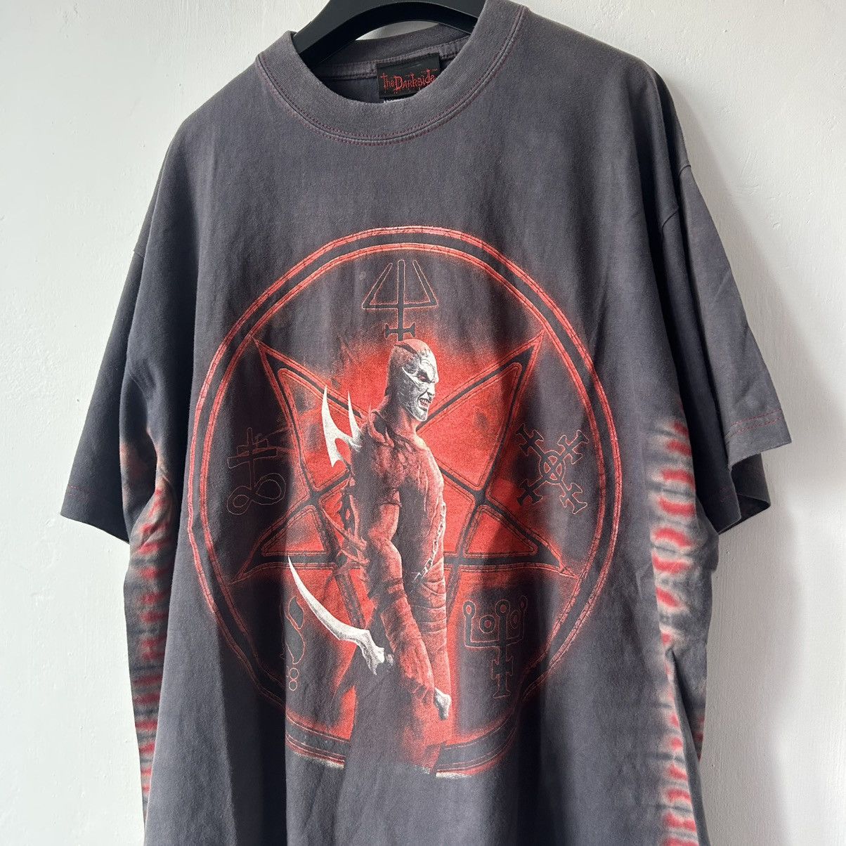 Affliction × Vintage Vintage The Darkside Pentagram t-shirt satan Size US XL / EU 56 / 4 - 4 Thumbnail