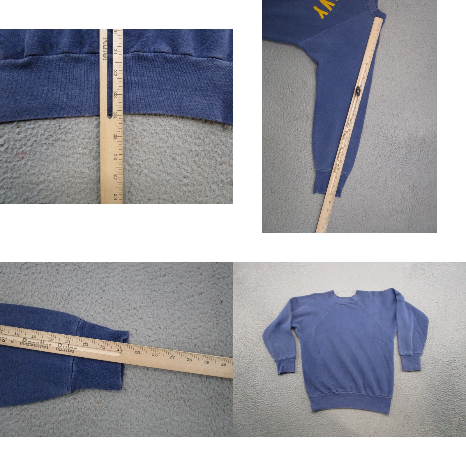 Vintage VINTAGE United States Navy Sweatshirt Shirt Raglan Sleeve Blue M Men Military Logo Pullover All Seasons Winter Fall Spring Hooded Crew Neck Size M Size US M / EU 48-50 / 2 - 8 Thumbnail